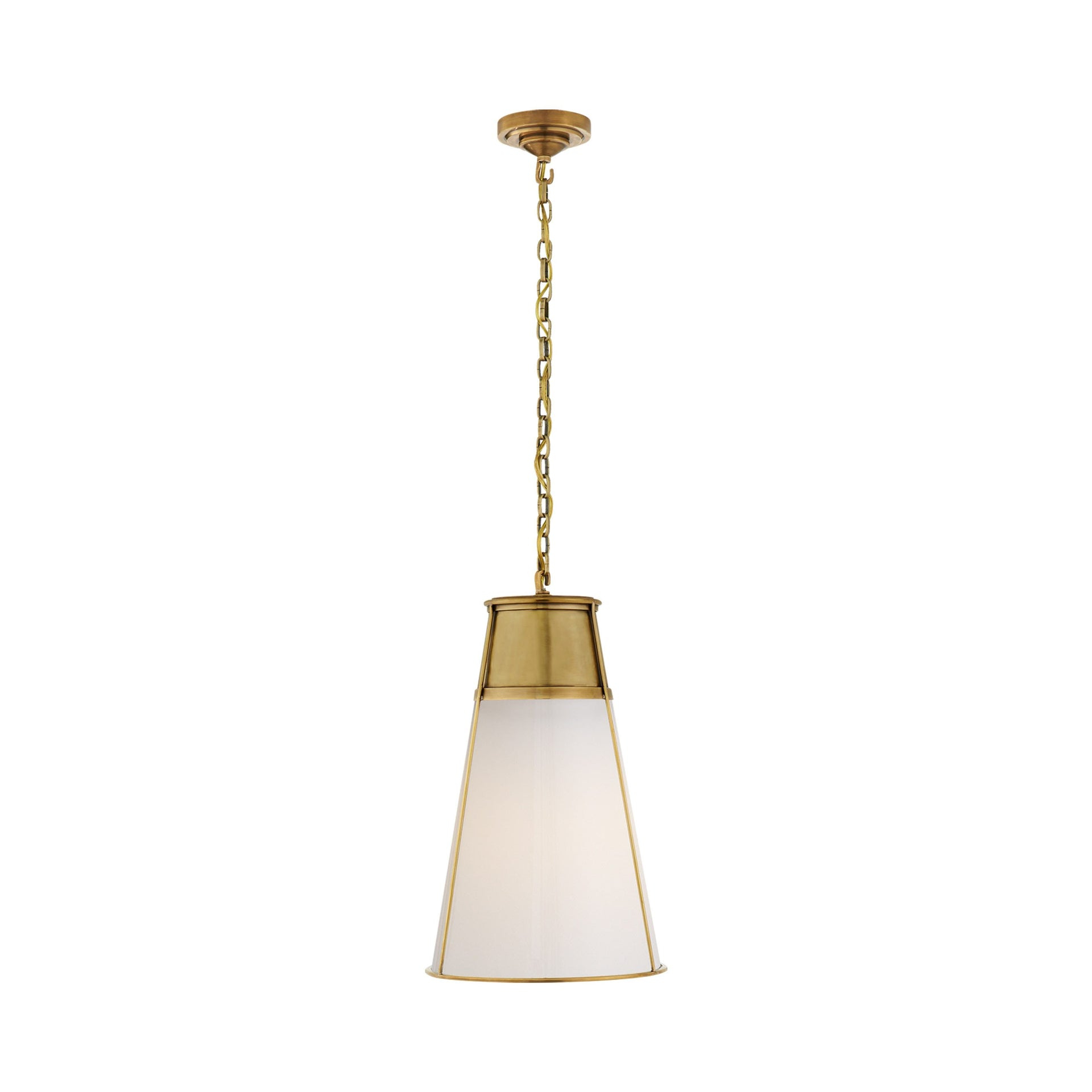 Robinson Large Bronze and Glass Pendant Light