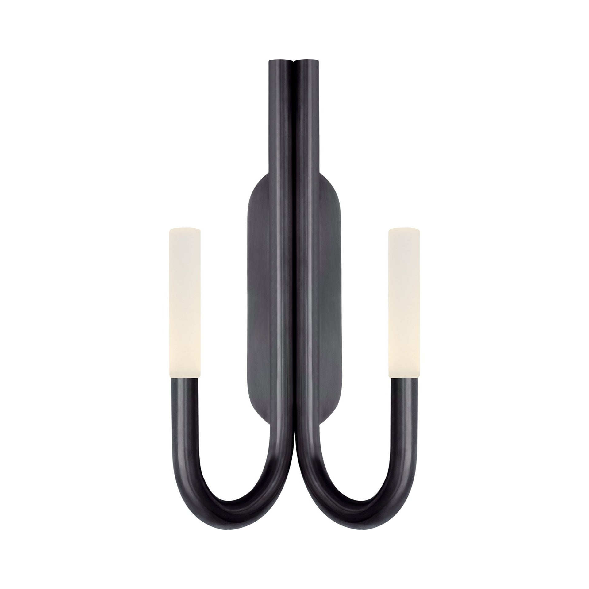 Rousseau Double Curve Bronze & Black LED Vanity Sconce