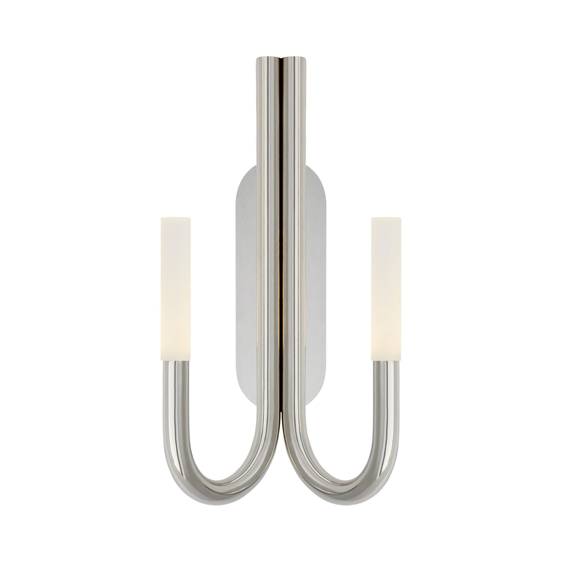 Rousseau Polished Nickel Double LED Vanity Wall Sconce
