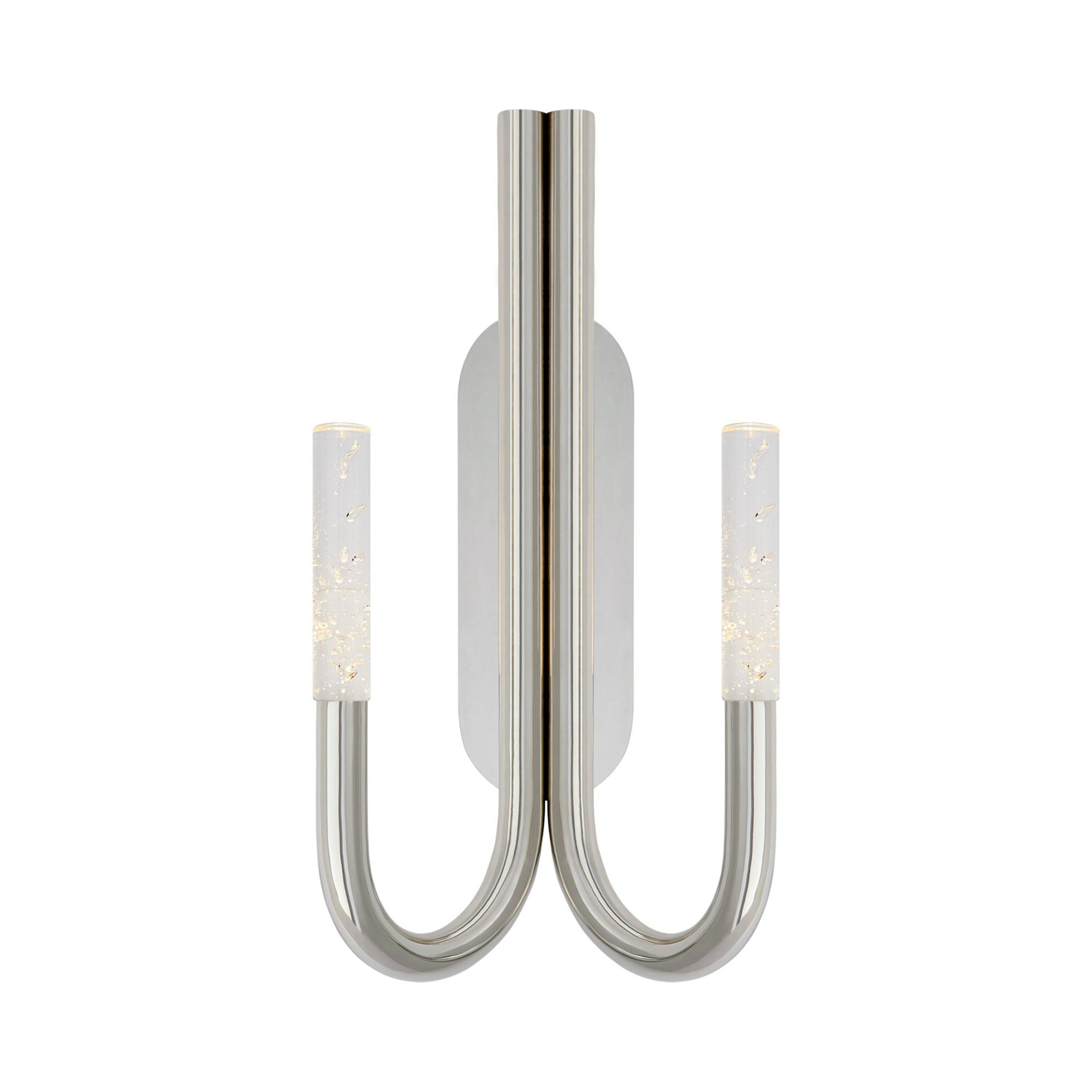 Rousseau Double Curve 20'' Nickel LED Vanity Sconce