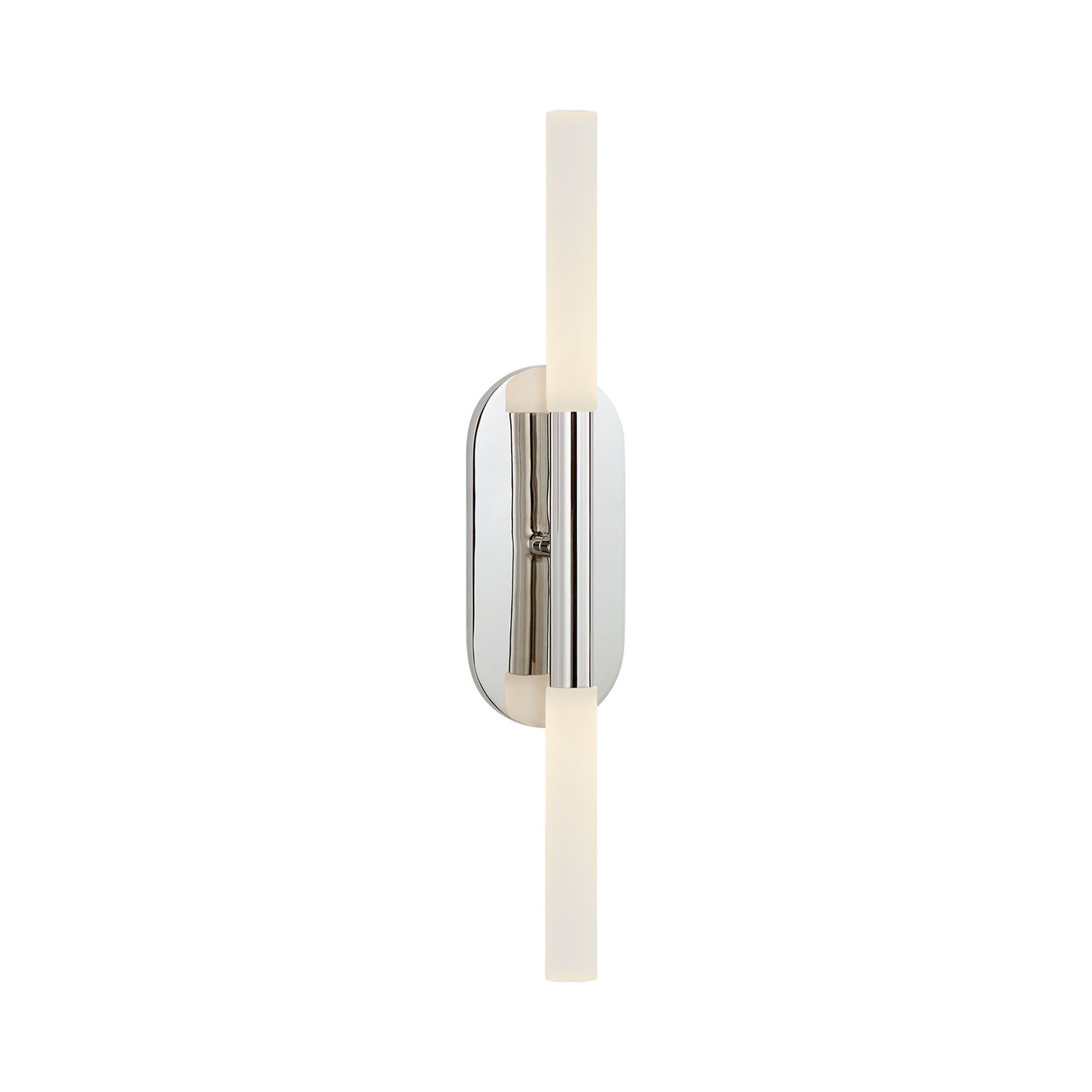 Rousseau Slim Cylinder LED Vanity Light in Polished Nickel