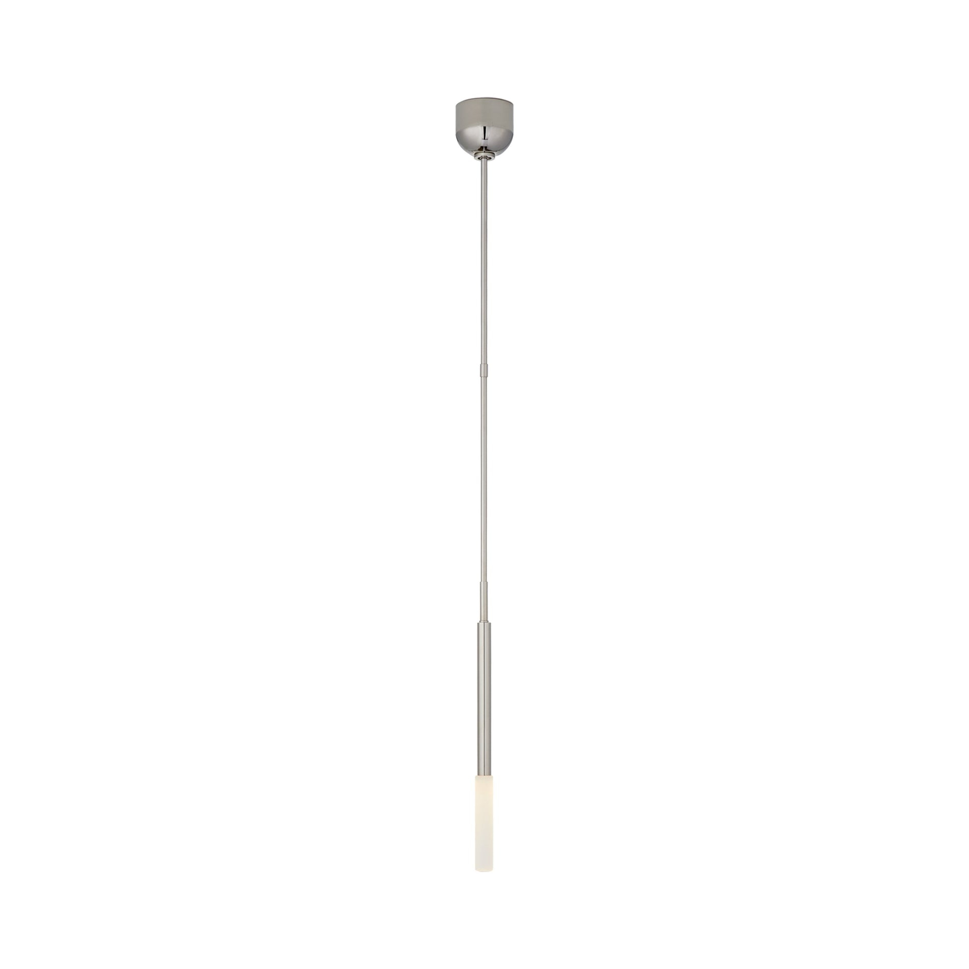 Rousseau Sleek Polished Nickel & Crystal LED Pendant Light