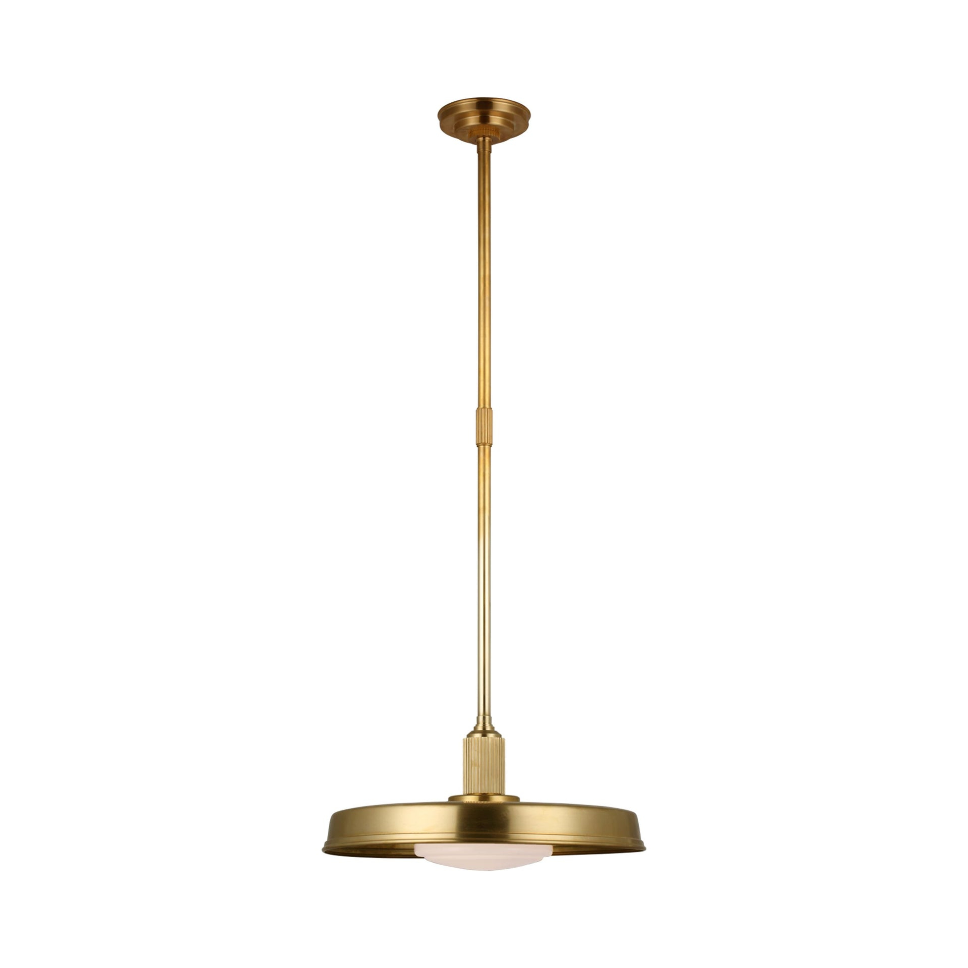 Elegant Ruhlmann 18" Bronze and Polished Nickel Pendant Light