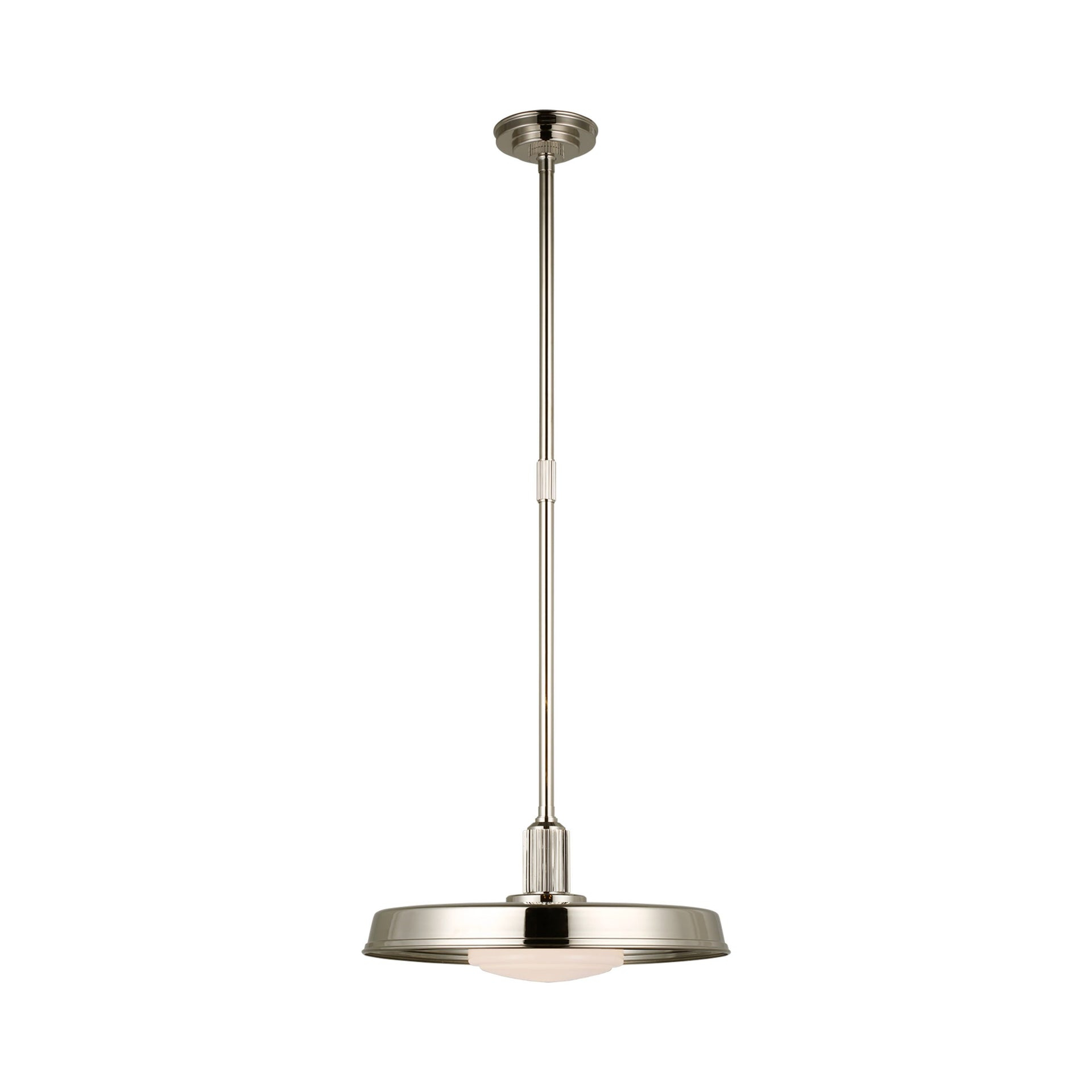 Polished Nickel 18" Glass Island Pendant Light