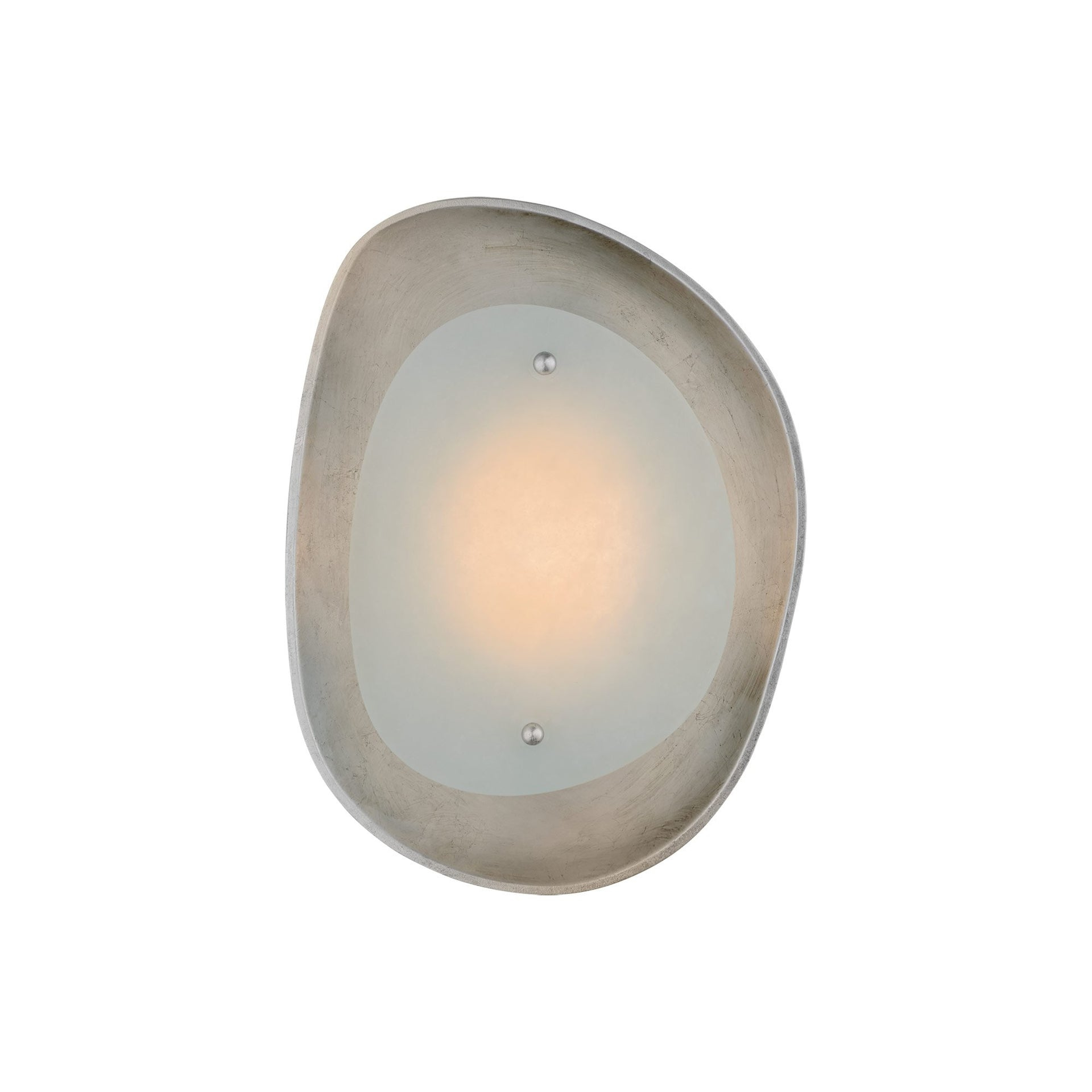 Samos 12.75'' White Alabaster & Silver Leaf Dimmable LED Sconce