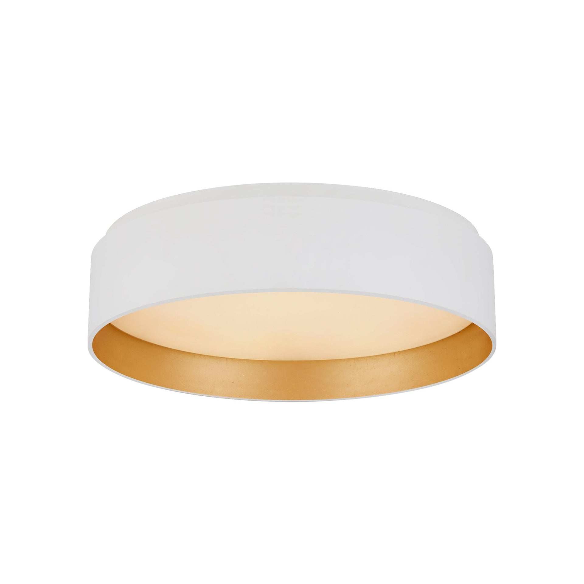 Luxe Matte White Disc 11" LED Flush Mount with White Glass
