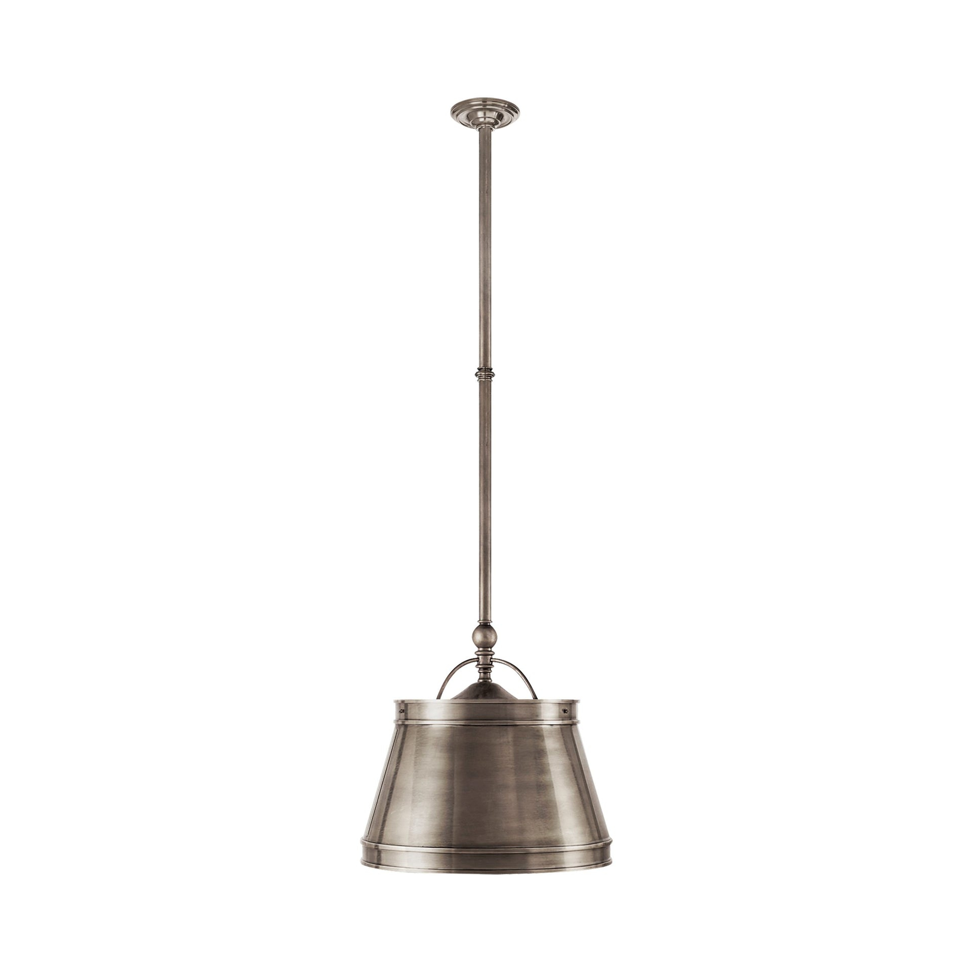 Antique Nickel Crystal 21" Indoor/Outdoor Pendant Light