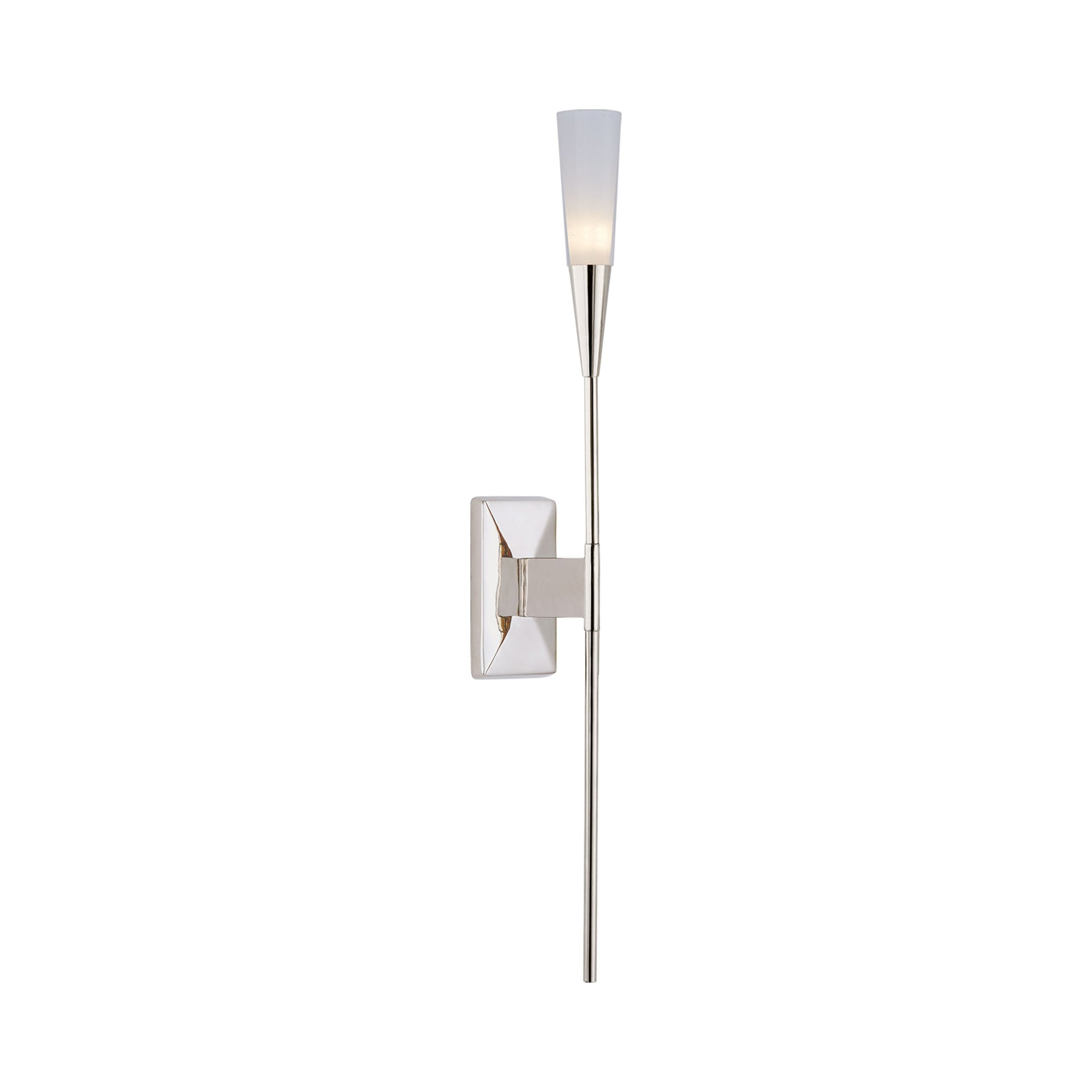 Stellar Polished Nickel LED Wall Sconce with Frosted Shade