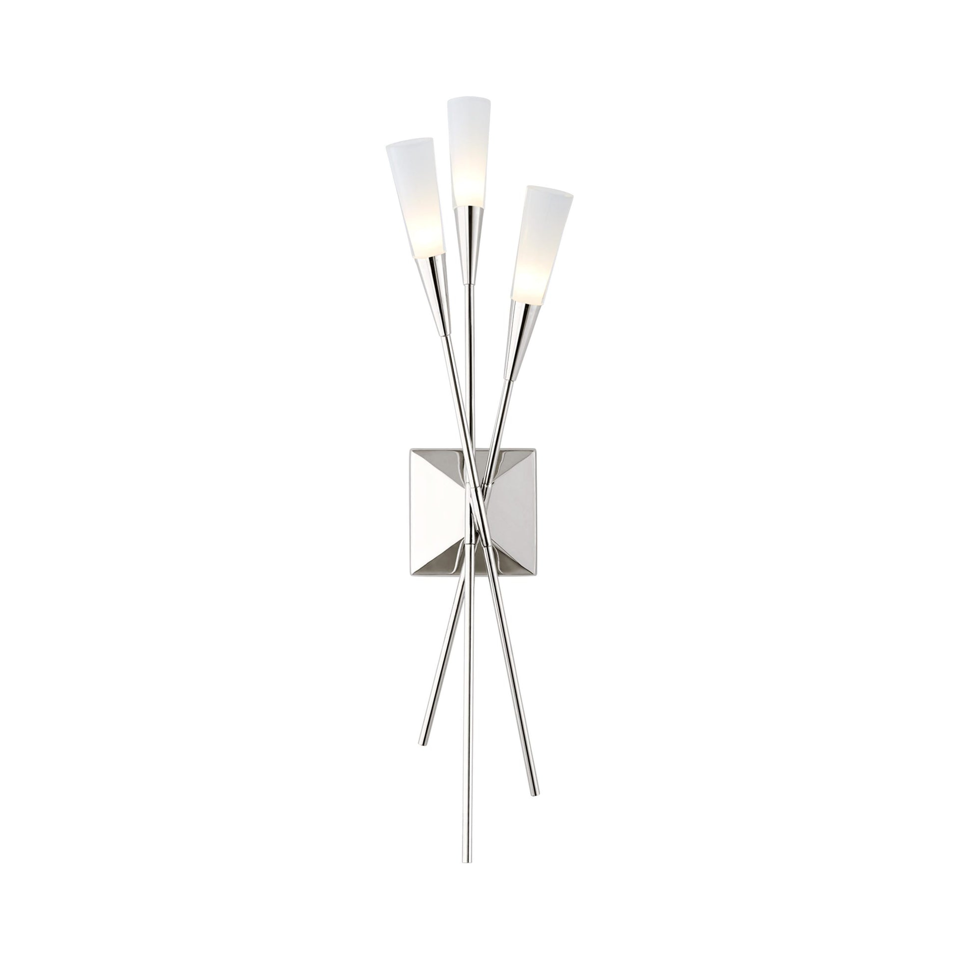 Stellar Triple Tail 24" Polished Nickel LED Wall Sconce