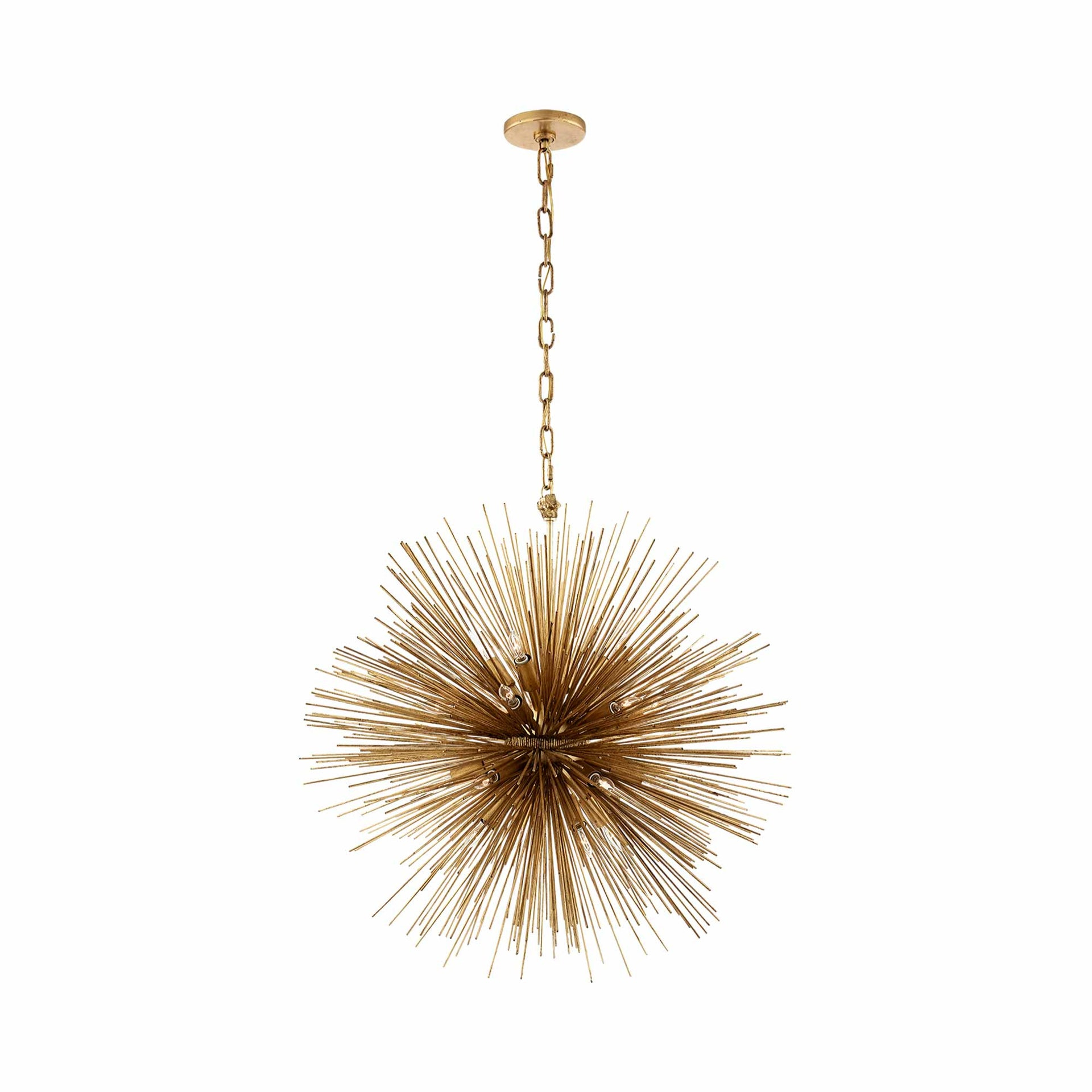 Strada Nickel and Crystal 20-Light Plug-in Chandelier, 28.25" H x 28" W