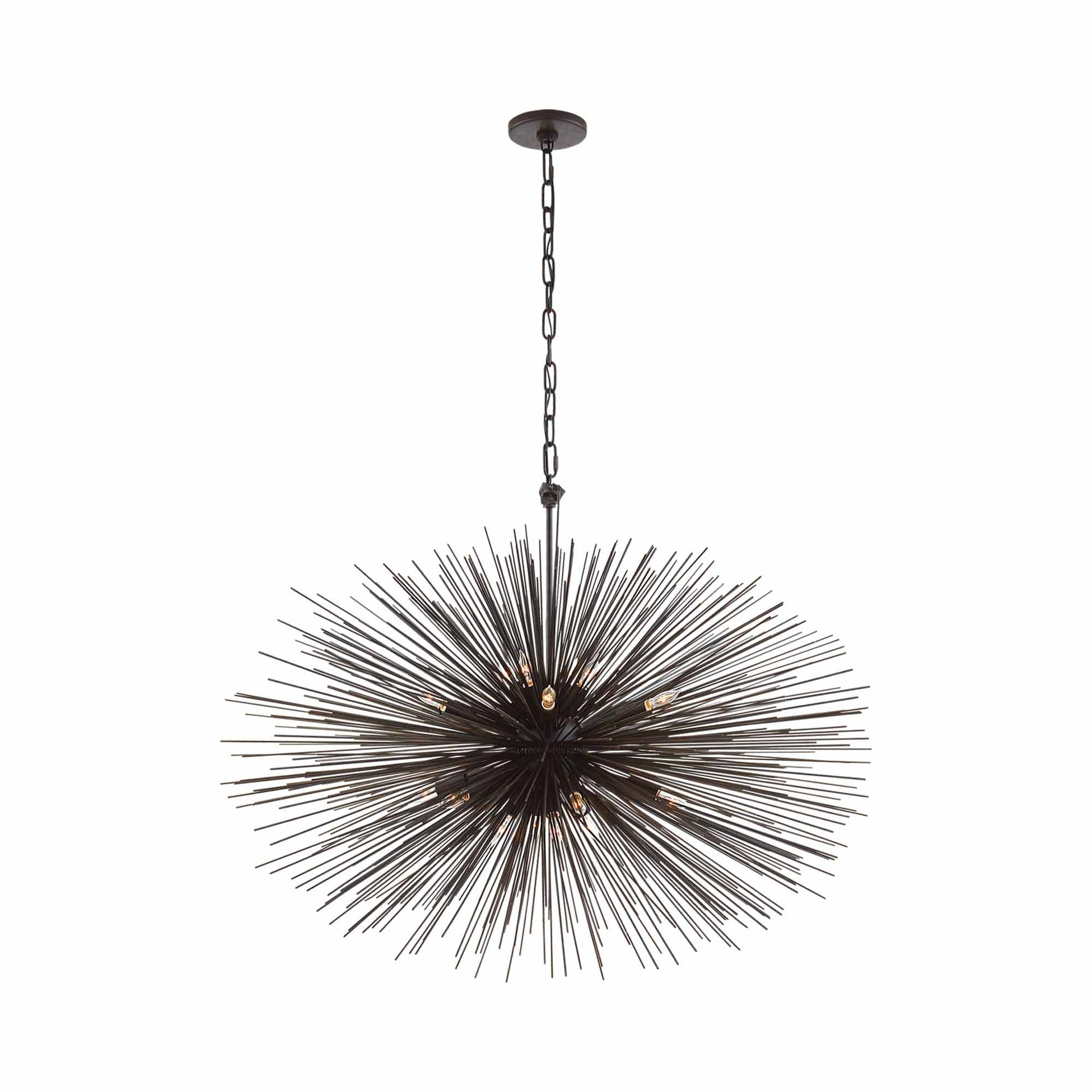 Strada Nickel and Crystal 20-Light Chandelier, 26.5"H x 38"W