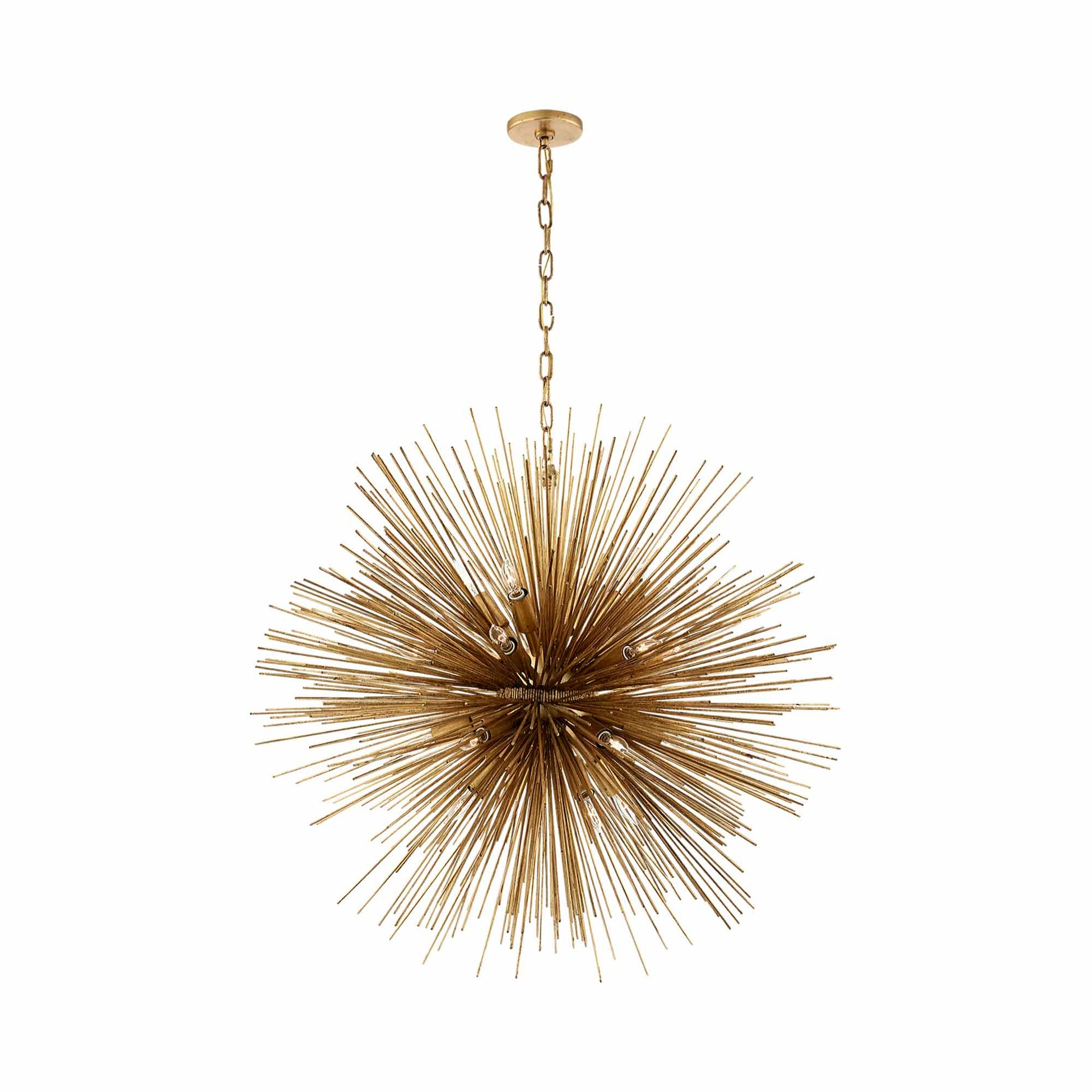 Strada Nickel and Crystal 20-Light Radiating Modern Chandelier