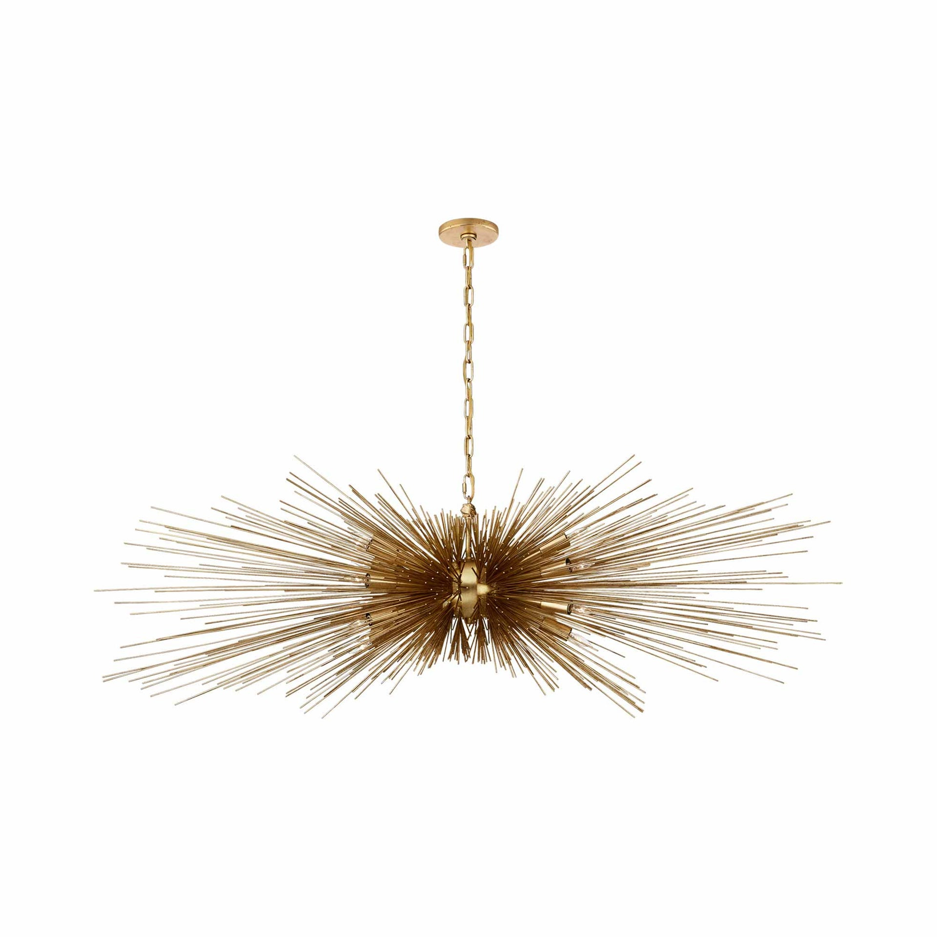 Strada Linear Nickel Crystal 60" Plug-in Chandelier