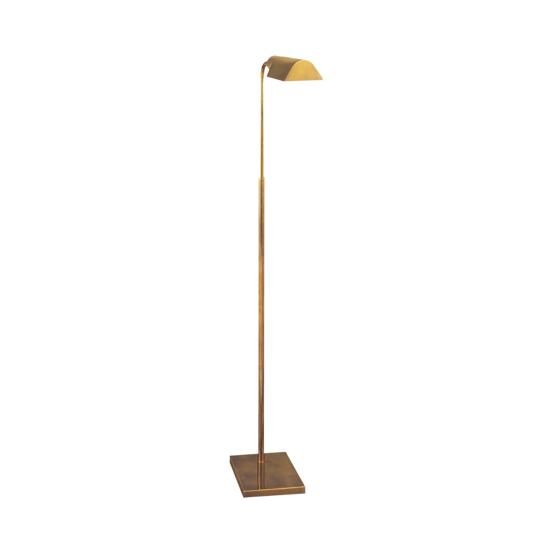 Arc Studio Adjustable Outdoor Floor Lamp in Hand-Rubbed Antique Brass