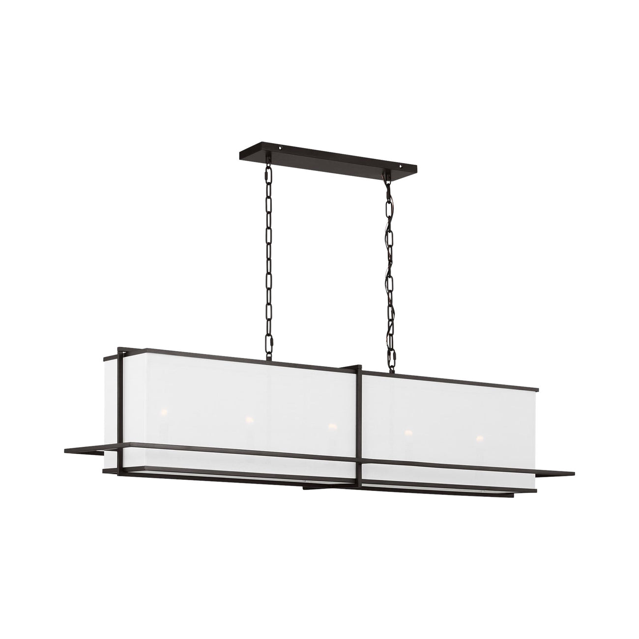 Orren Ellis Elden 5 - Light Dimmable Lantern Square / Rectangle Chandelier