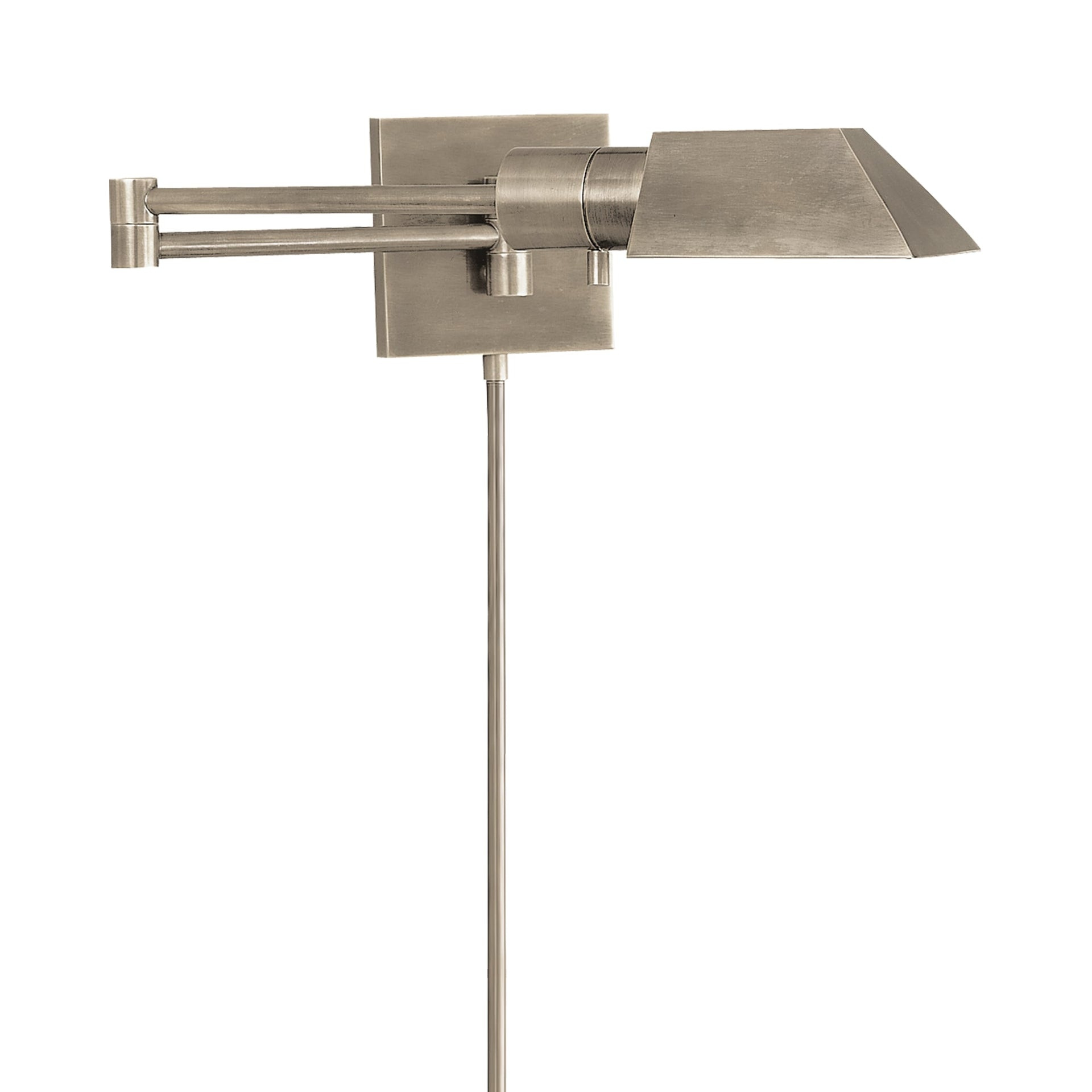Antique Nickel Dimmable Swing Arm Wall Light