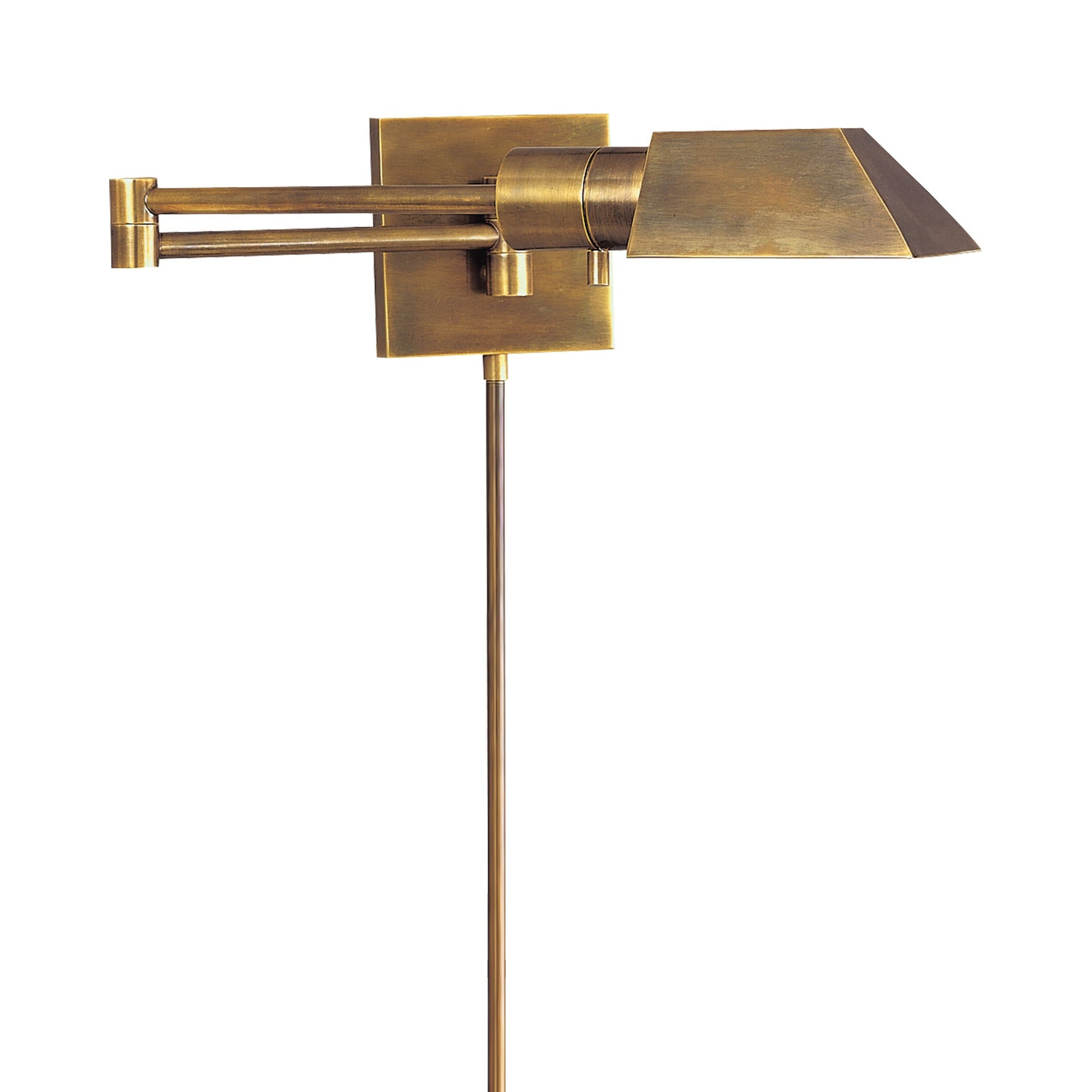 Antique Brass and Bronze Swing Arm Wall Light