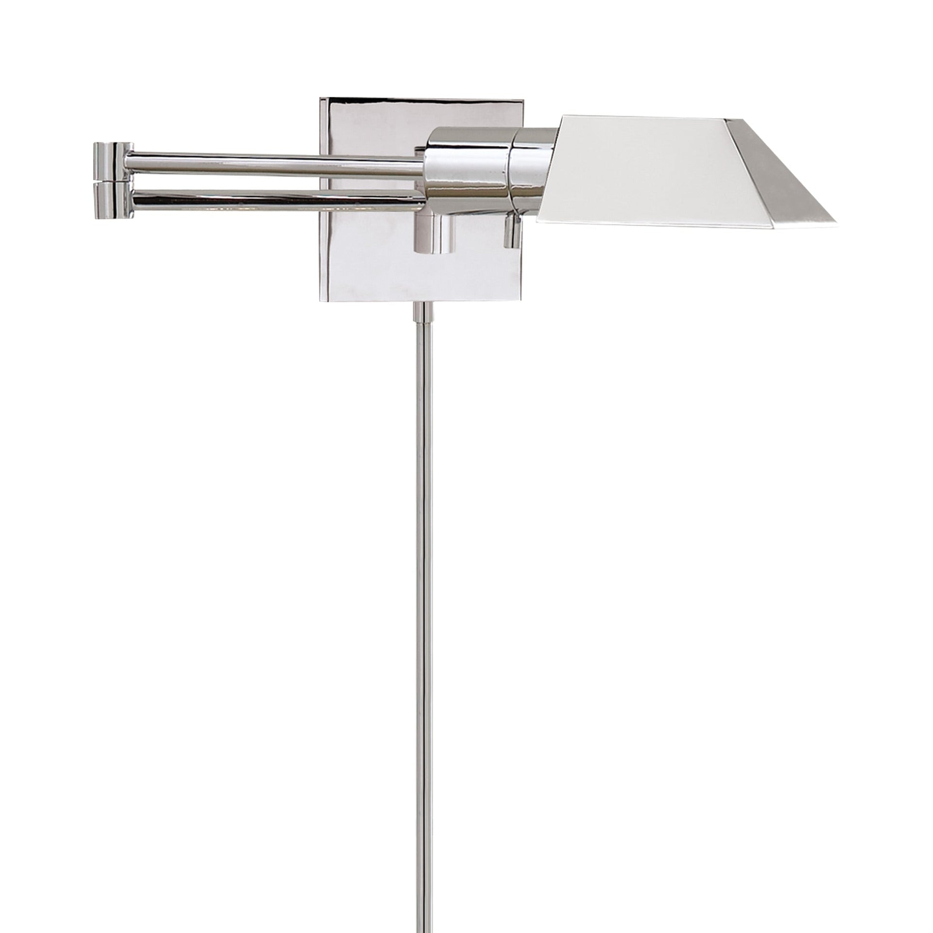 Polished Nickel Adjustable Swing Arm Wall Light