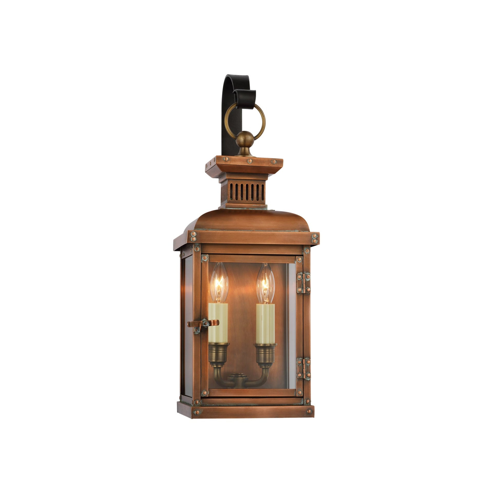 Suffork Vintage Style Natural Copper Outdoor Wall Lantern