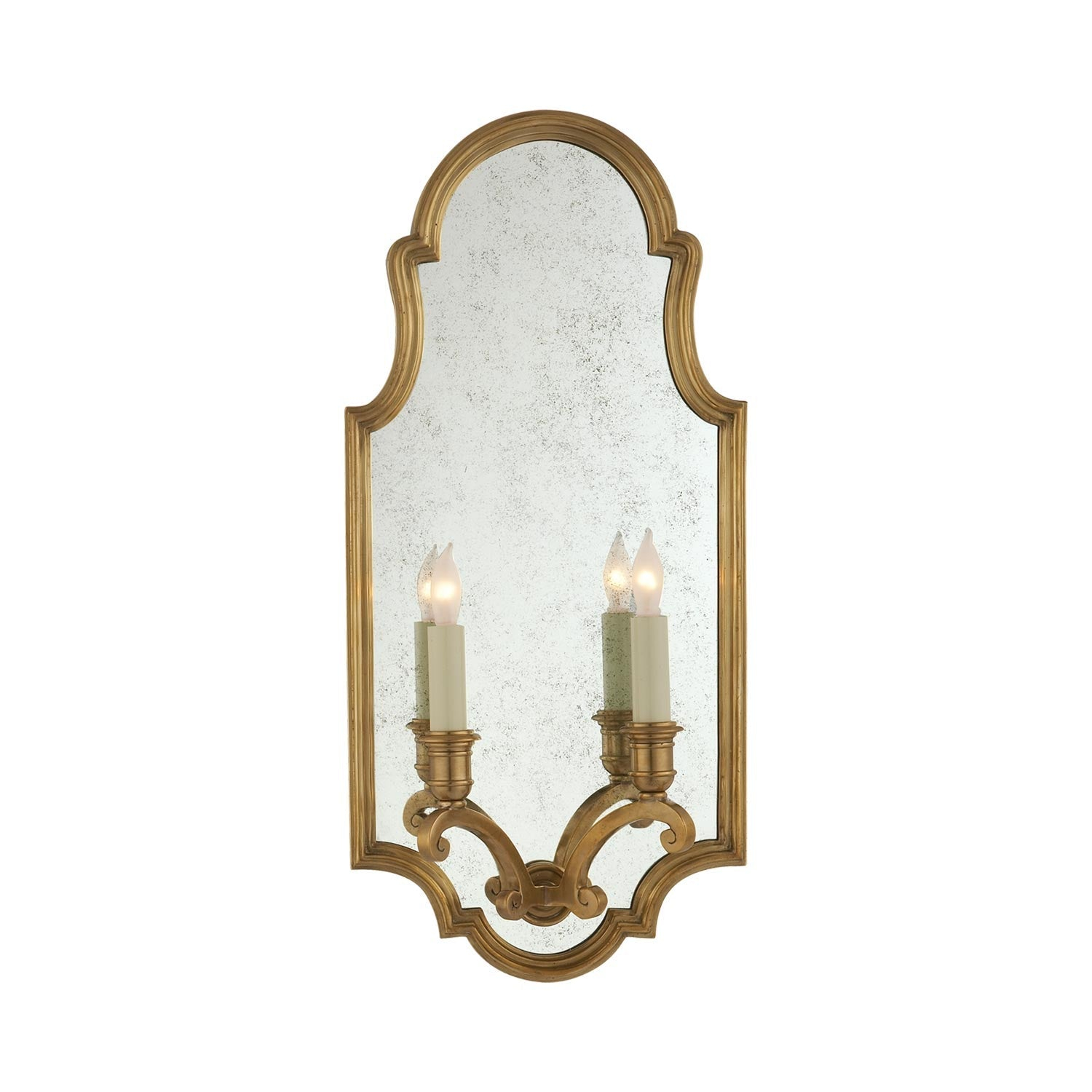 Sussex Framed Dimmable Sconce in Antique-Burnished Brass