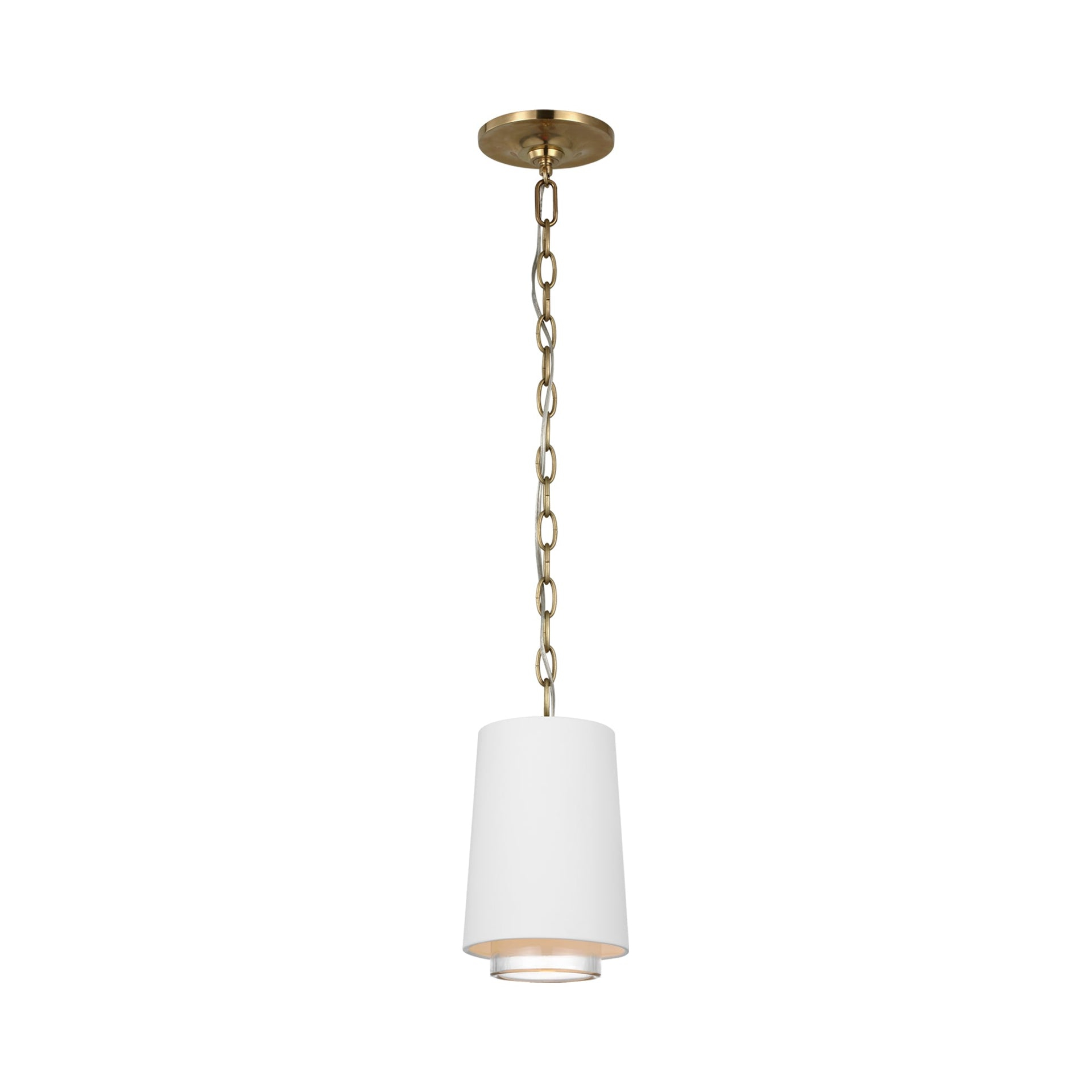 Sydney Soft Brass LED Pendant Light with Clear Glass Shade