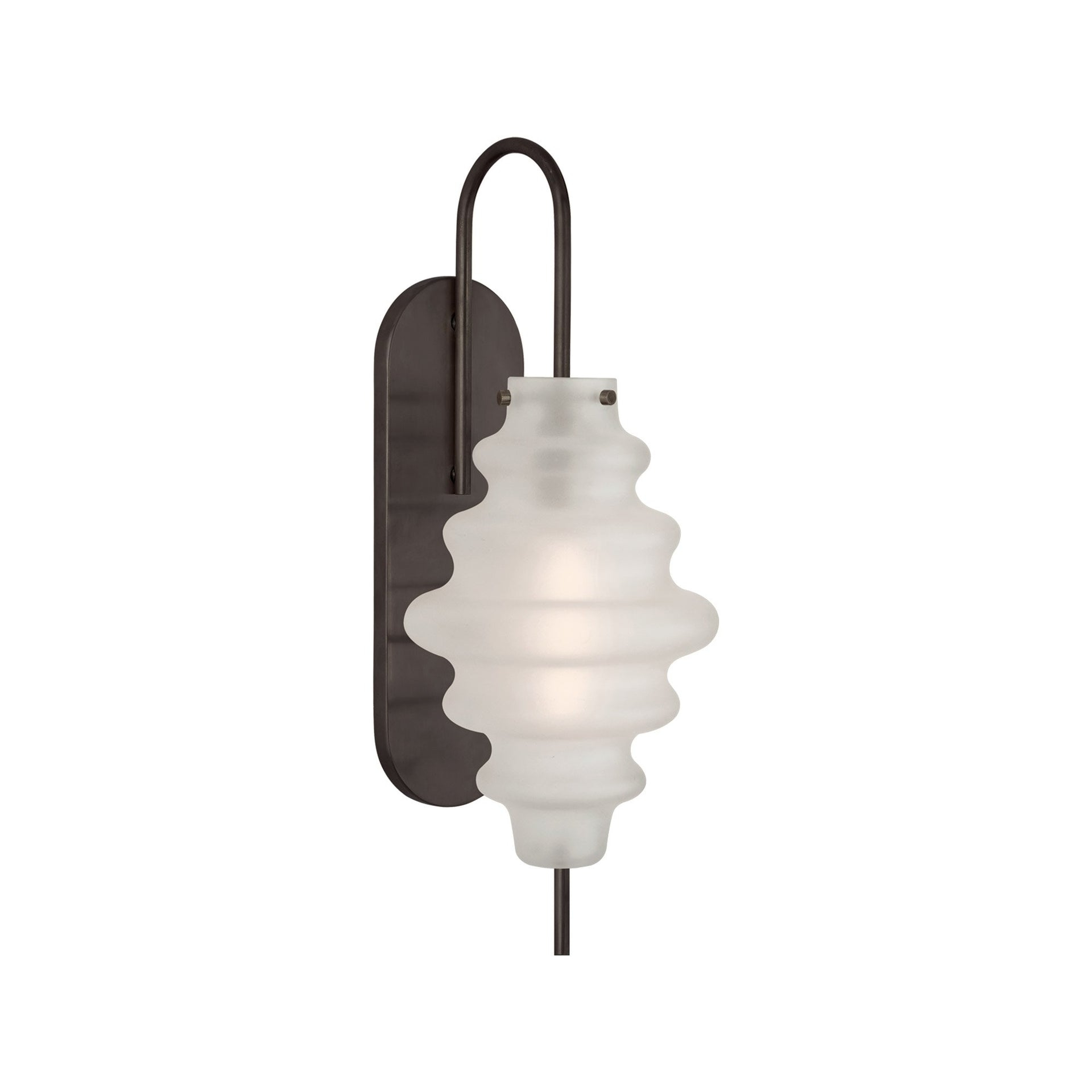 Tableau Bronze 17.5" Dimmable Wall Sconce with Volcanic Glass Shade