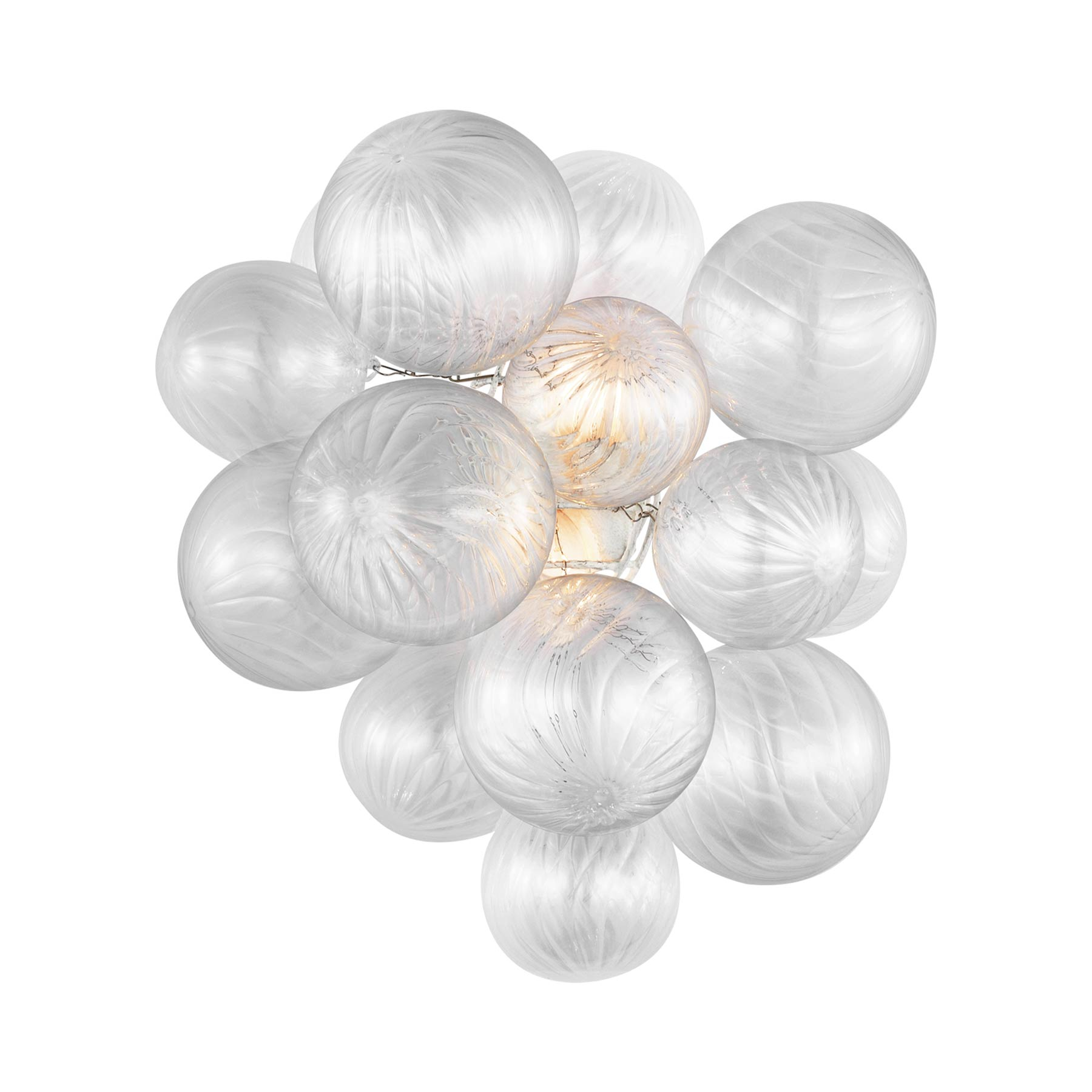 Plaster White Glass Globe Dimmable Wall Sconce