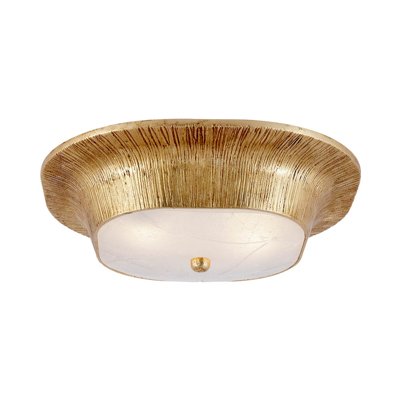 Utopia Fractured Glass 14" Gold Flush Mount Ceiling Light