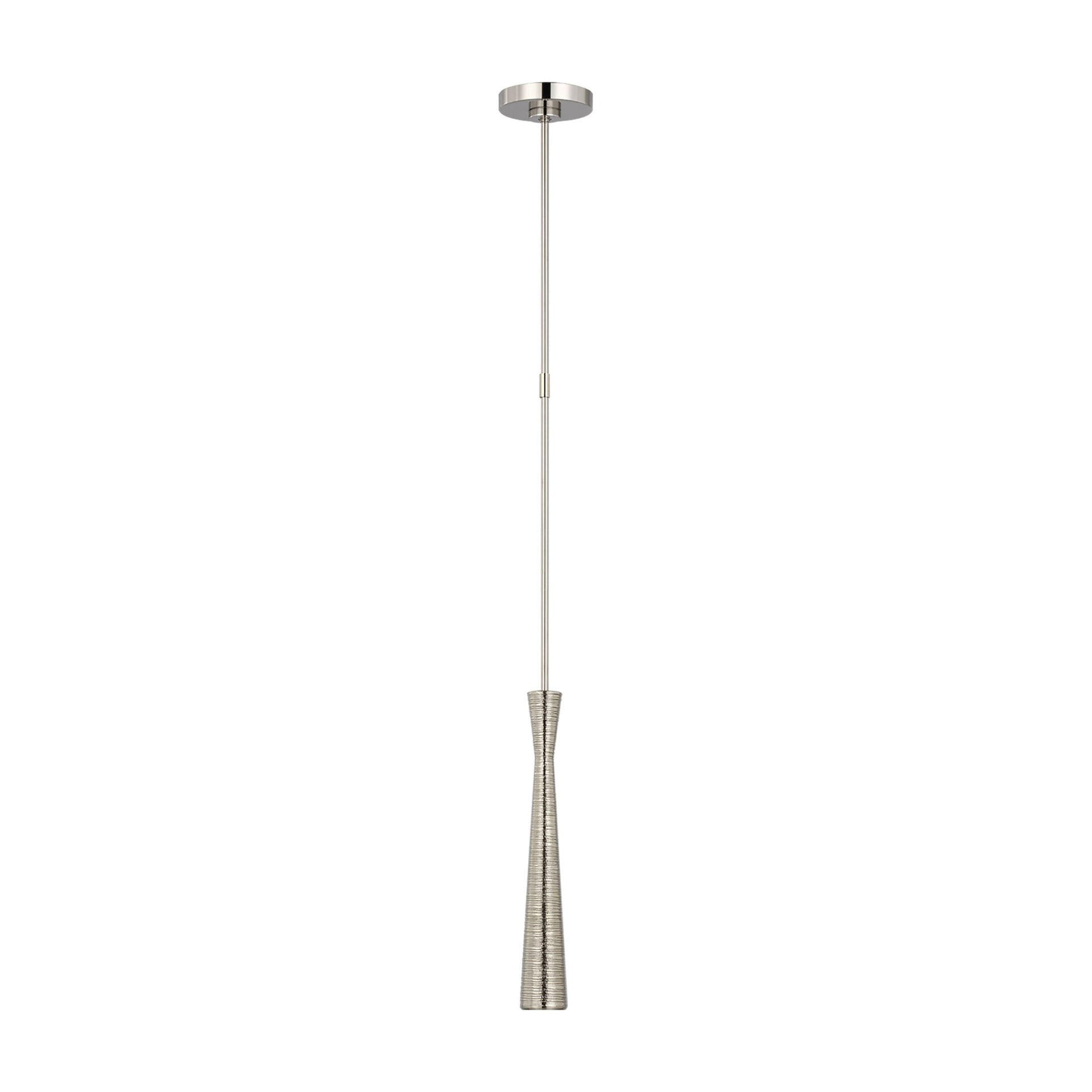 Utopia Slim 15" LED Mini Pendant in Polished Nickel