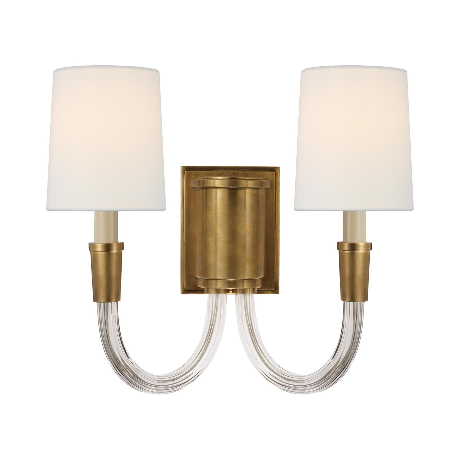 Vivian Hand-Rubbed Antique Brass Double Wall Sconce