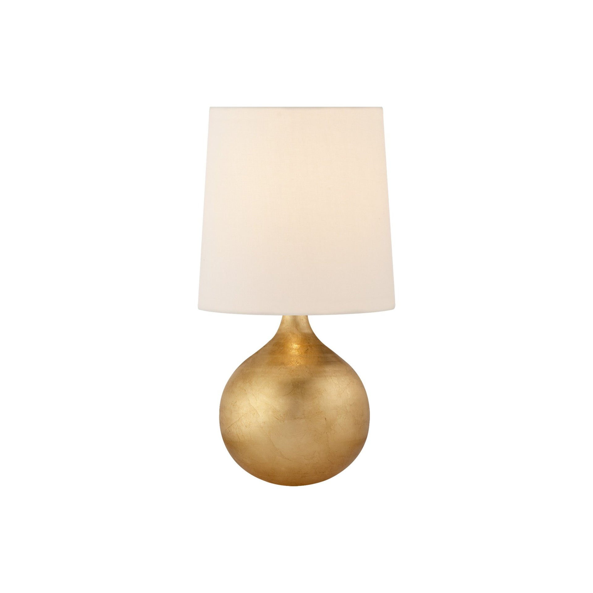 Elegant Gold and Linen Mini Table Lamp with Adjustable Height