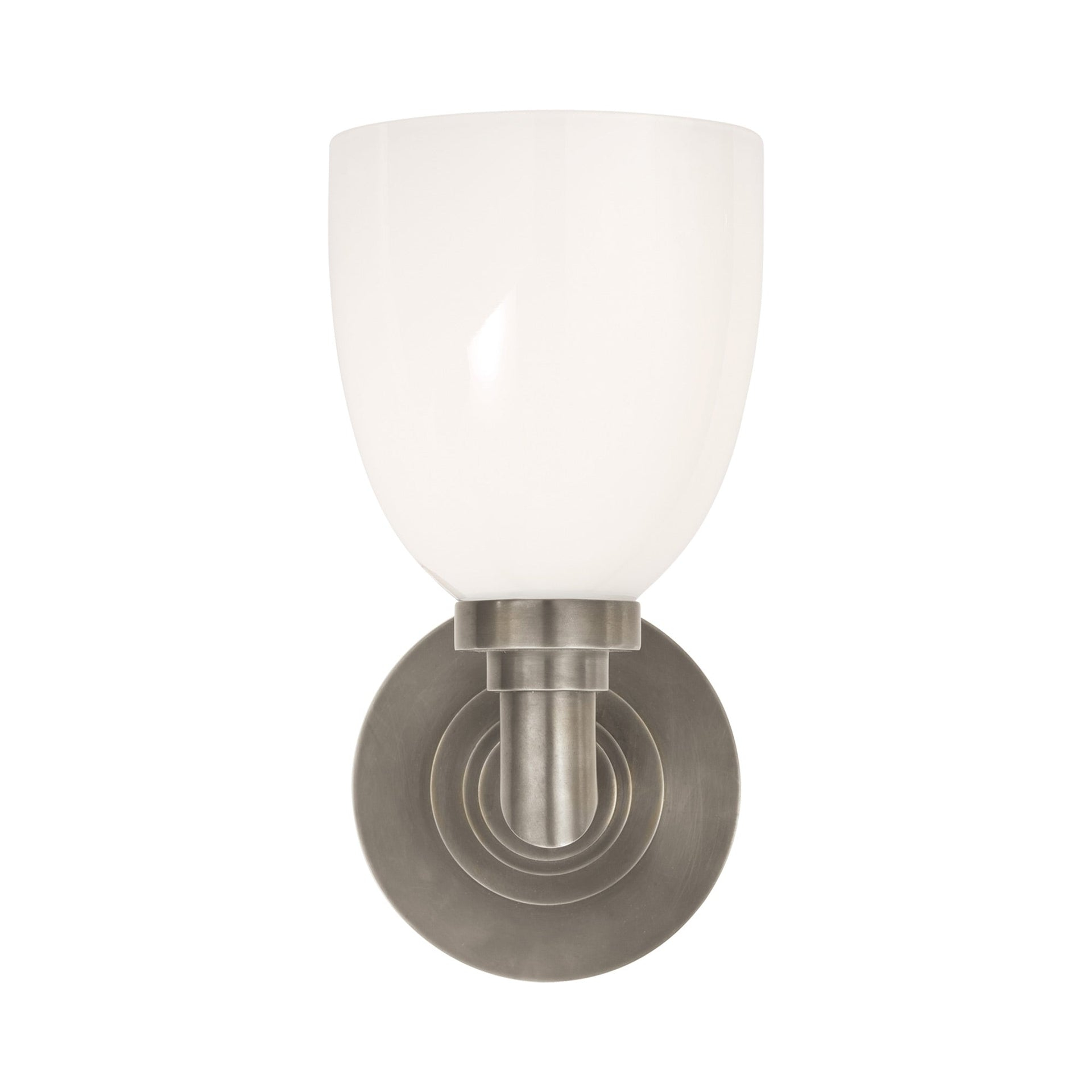 Antique Nickel 10.25" Dimmable Outdoor Wall Sconce