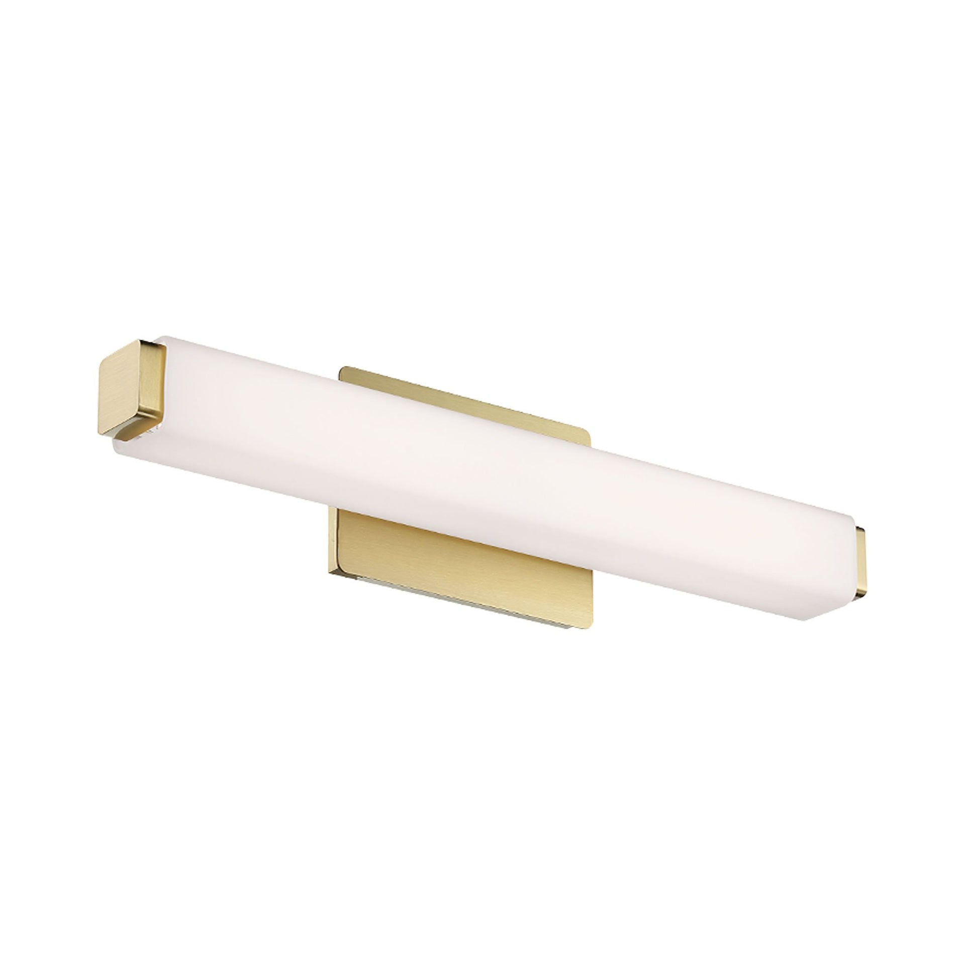 Vogue Transitional Brushed Brass LED Vanity Wall Light with Opal Glass