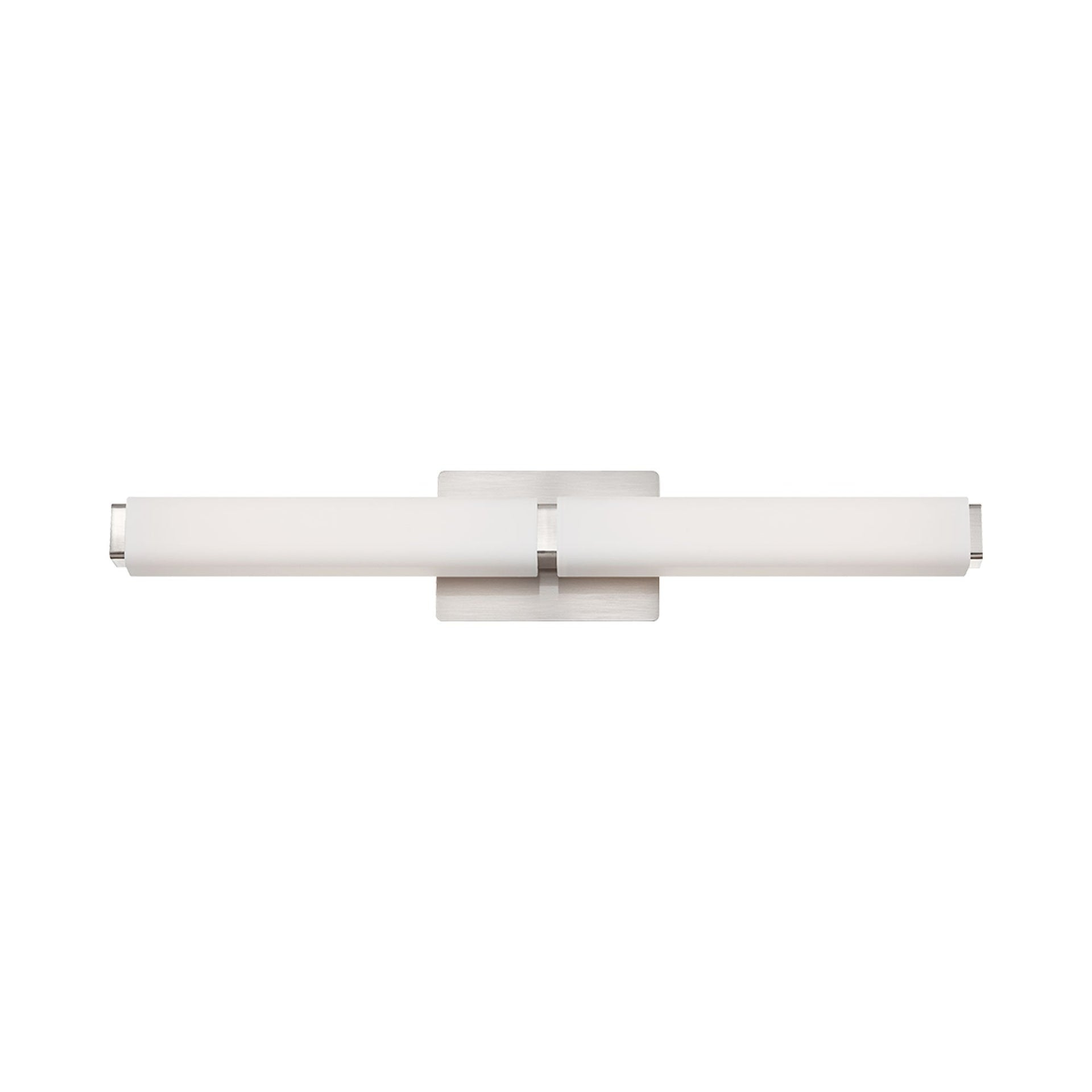 Sleek Brushed Nickel LED Vanity Light with Etched Opal Glass