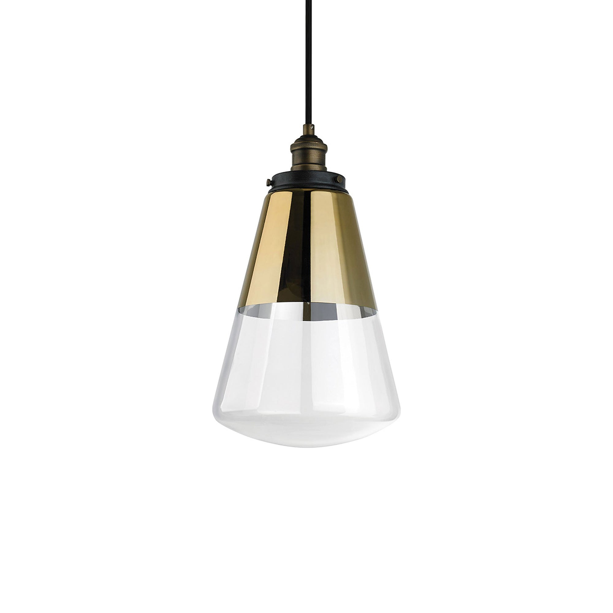 Sleek Modern Waveform Mini-Pendant in Polished Nickel