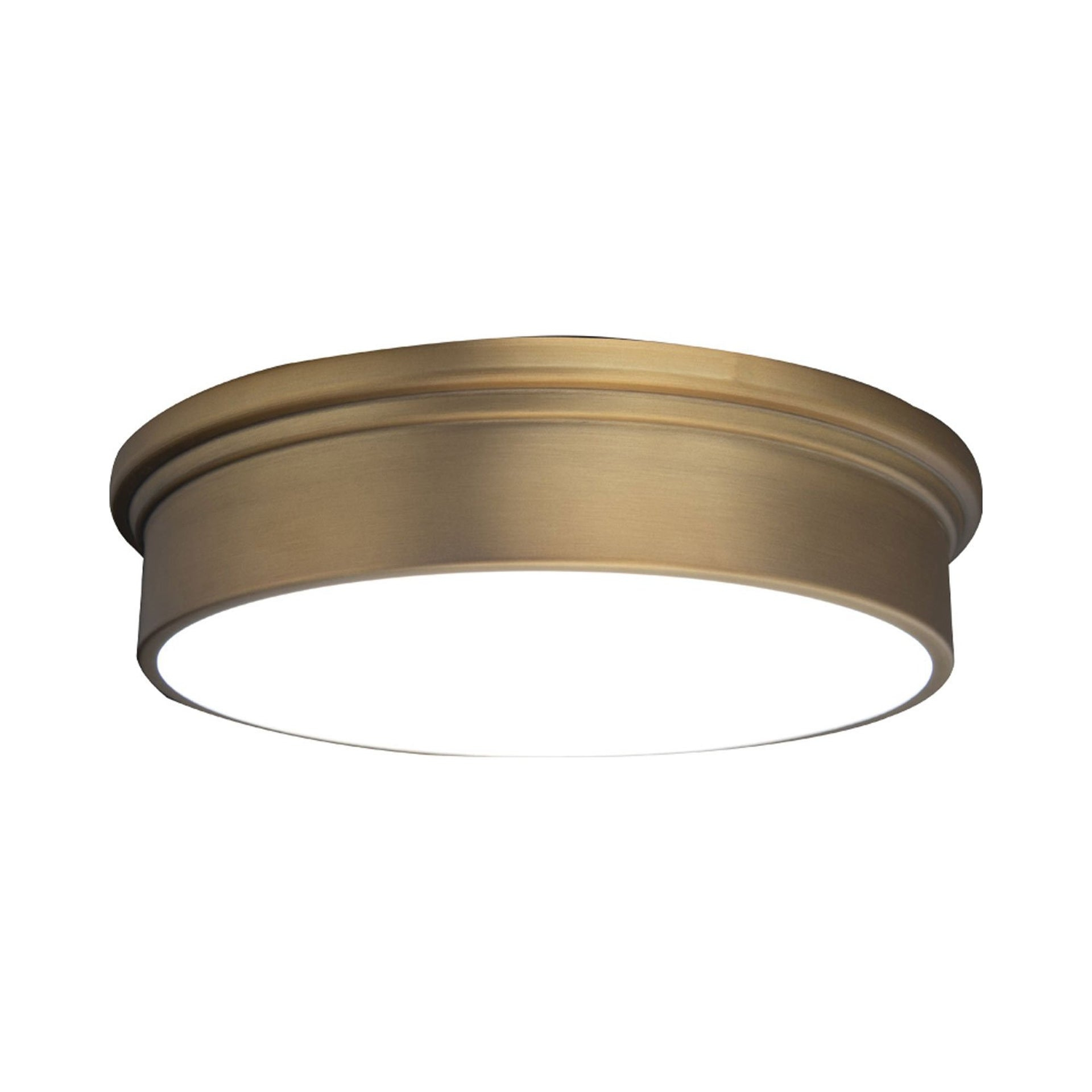York 8" Aged Brass LED Flush Mount Light