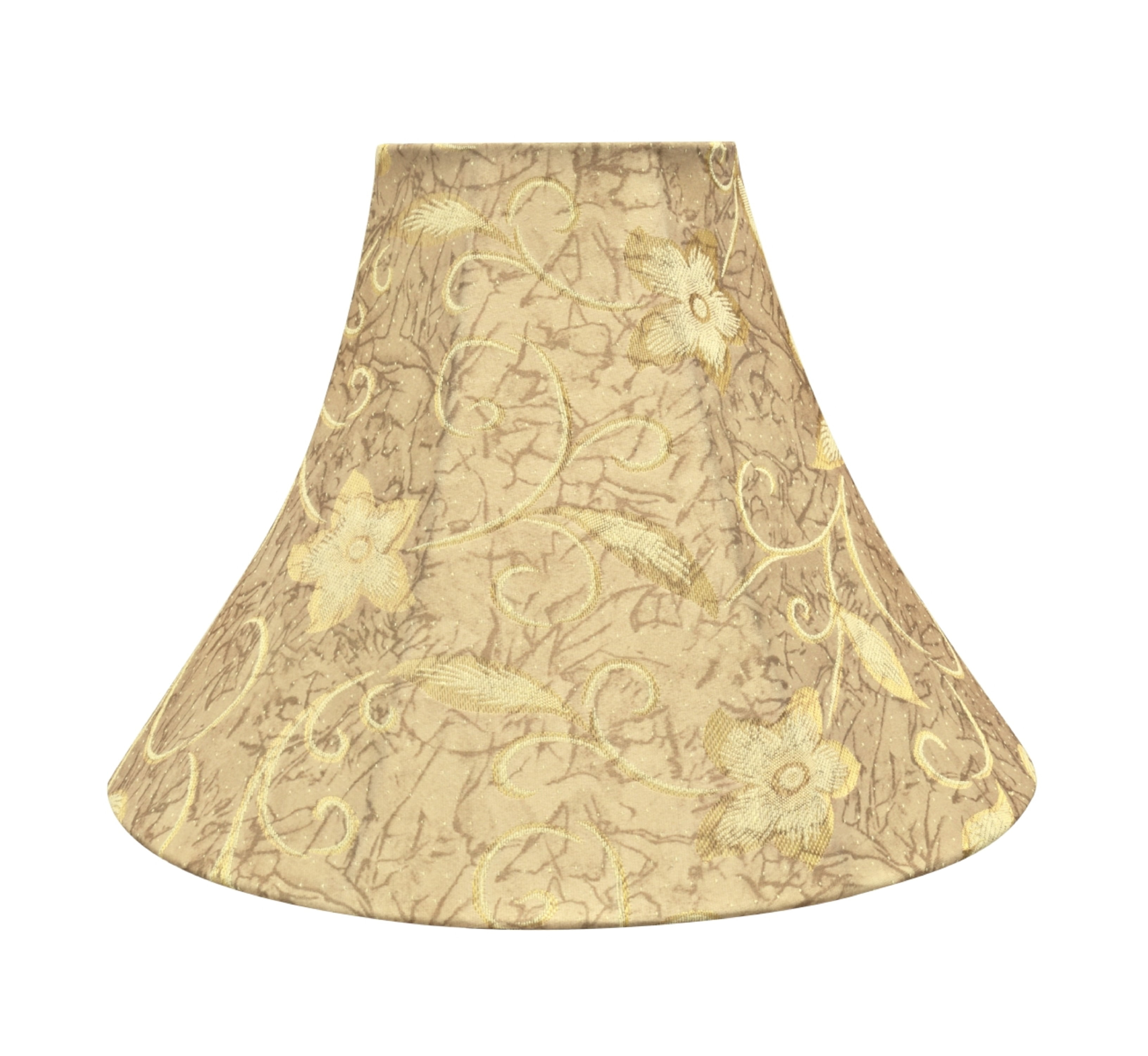 Aspen Creative 30084 Transitional Bell Shape Spider Construction Lamp Shade in Brown, 16" wide (6" x 16" x 12")