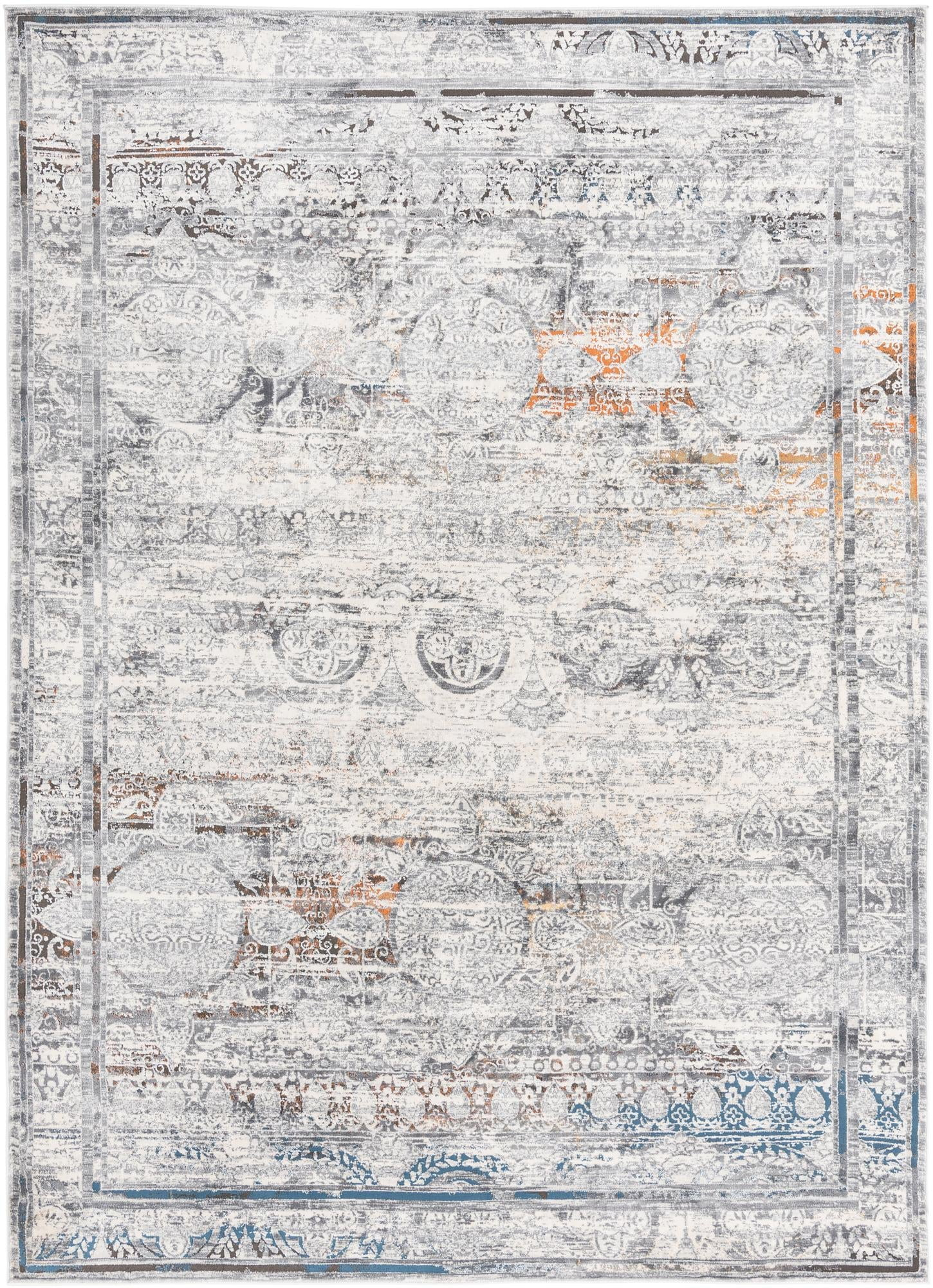 Rugs.com Finsbury Collection Rug – 7' x 10' Multi Medium Rug Perfect For Living Rooms, Large Dining Rooms, Open Floorplans