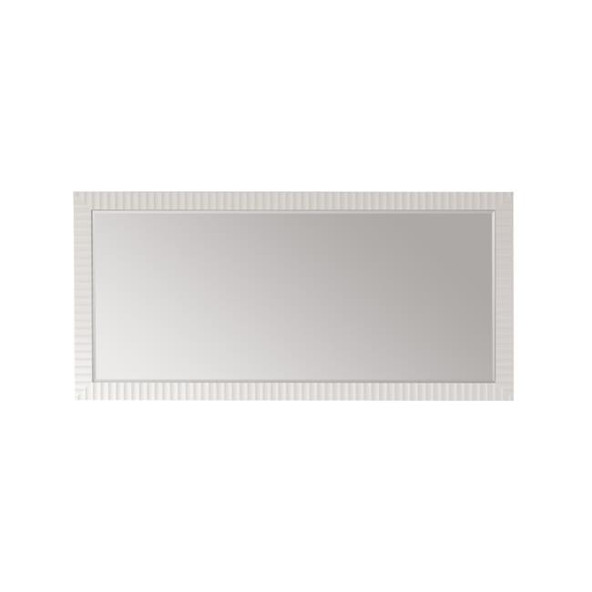 68 in. Savona Rectangular Bathroom & Vanity Wave Framed Wall Mirror, White