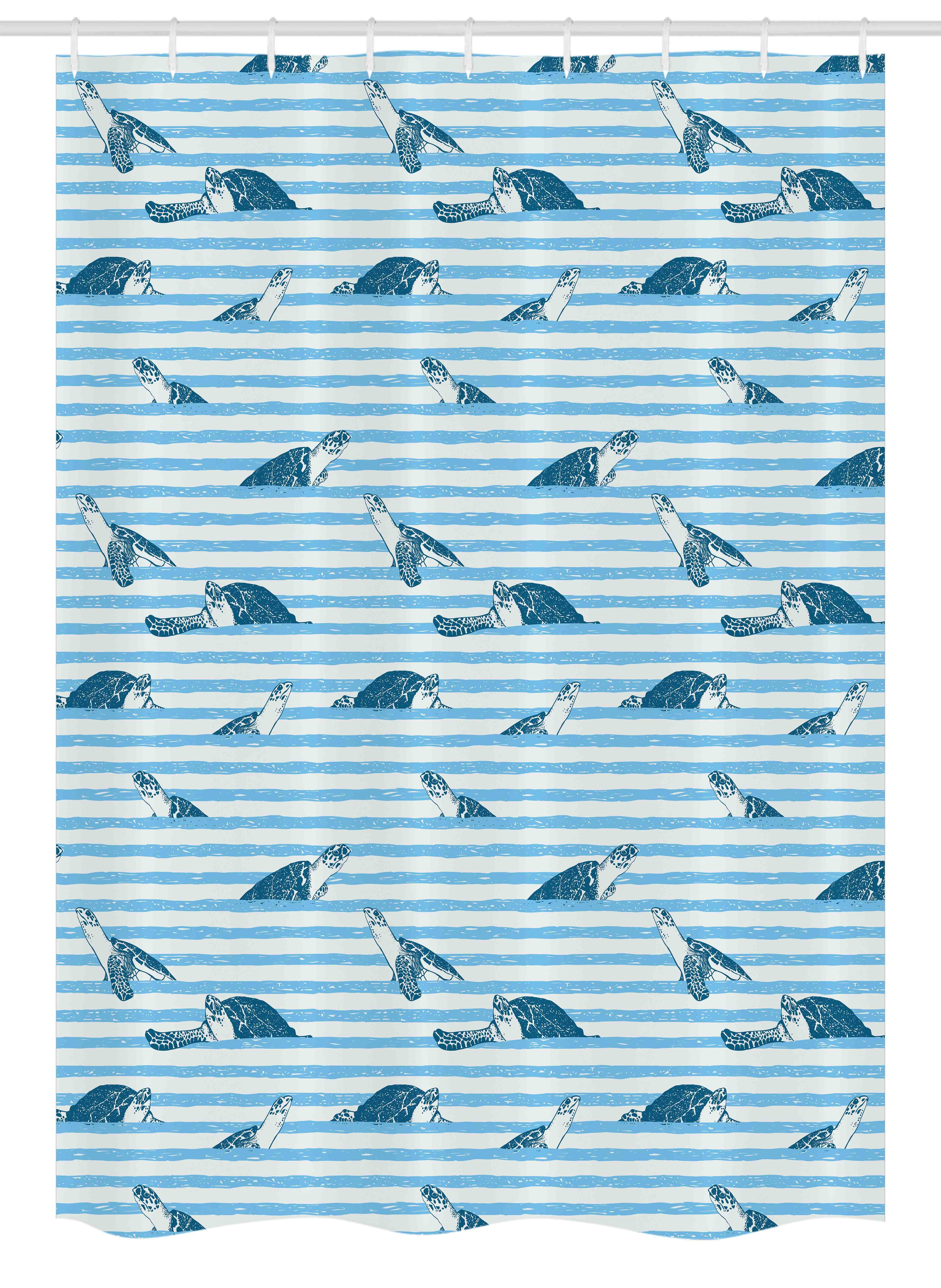 Ambesonne Striped Shower Curtain with Hooks Included
