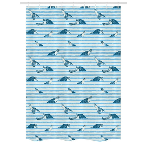 Ambesonne Striped Shower Curtain with Hooks Included