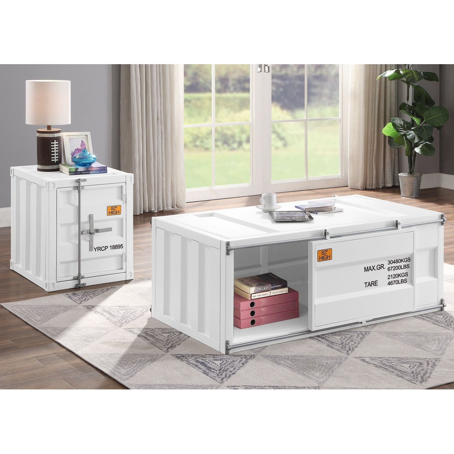 ACME Cargo Coffee Table in White