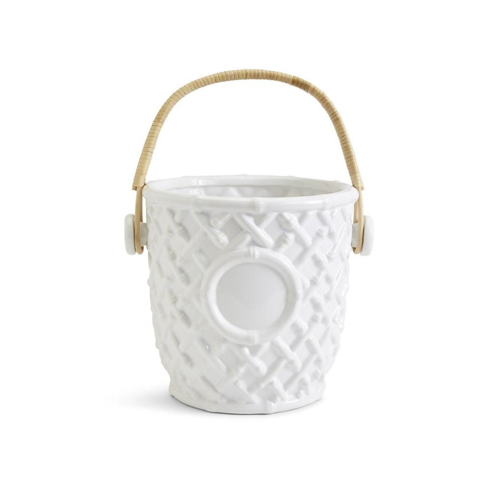 Two's Company Hampton Faux Bamboo Fretwork Champagne/Wine Bucket