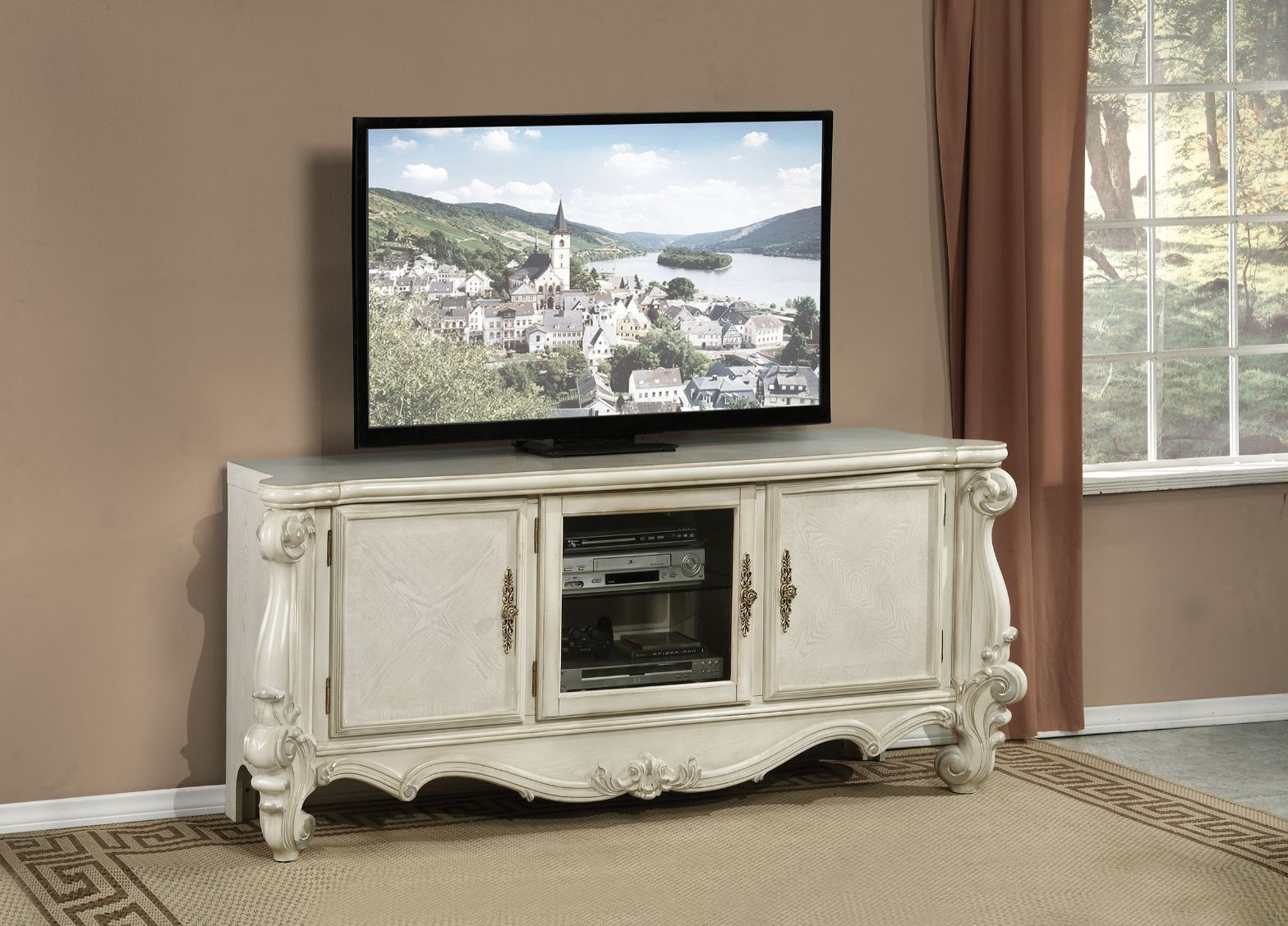 ACME Versailles TV Stand, Bone White