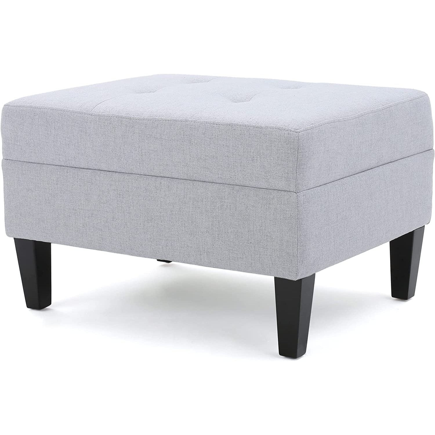 GDF Studio Bridger Mid-Century Ottoman, Light Grey