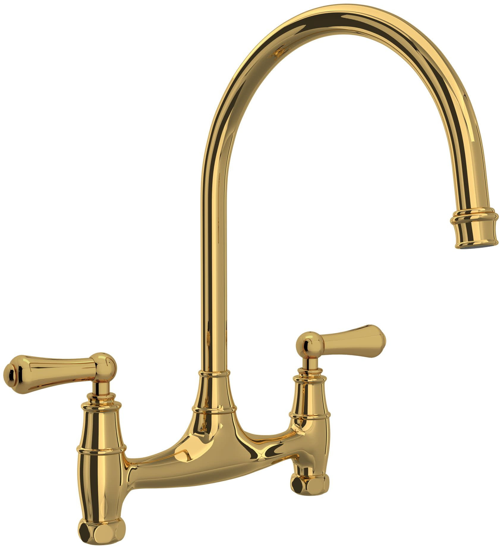 Georgian Era Bridge Kitchen Faucet Without Unions