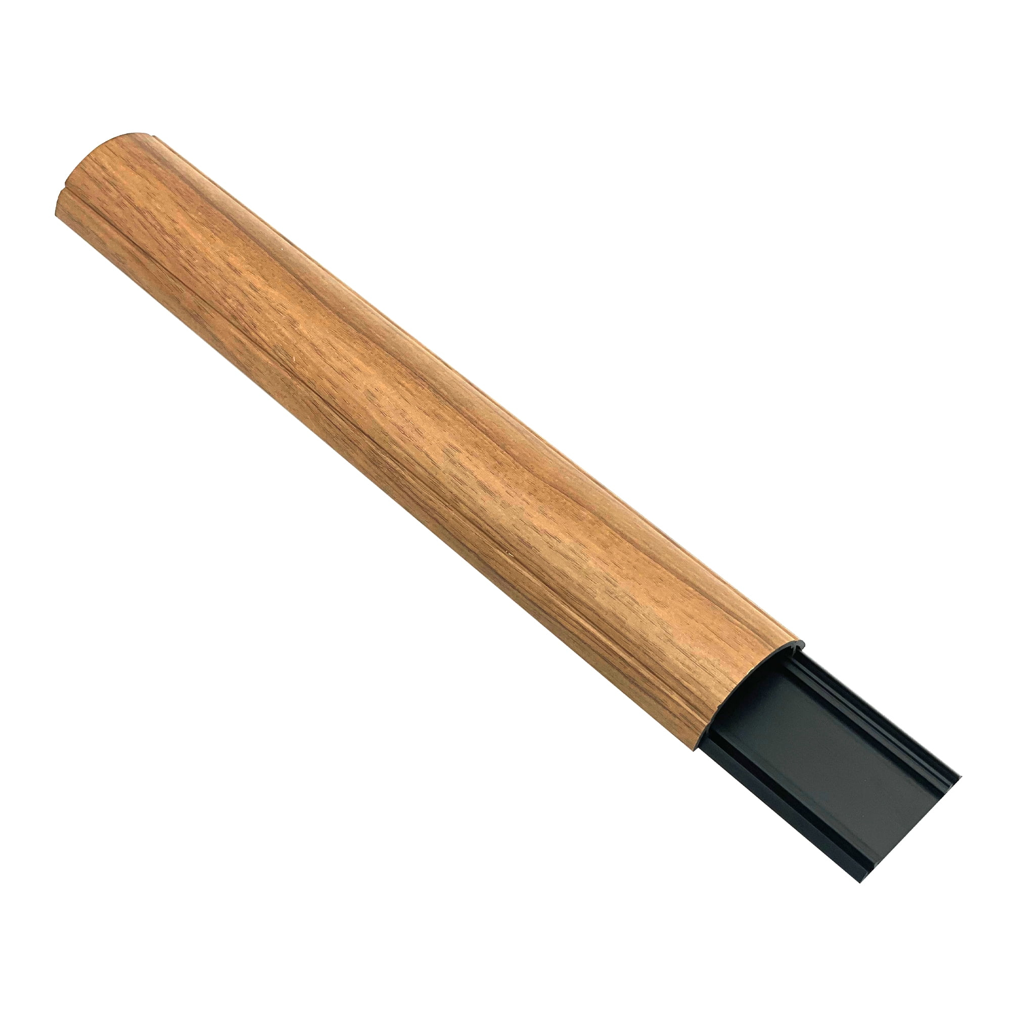 Large Premium Cable Shield Floor Cord Cover | Length: 16" | Color: Medium Oak | 3 Pack