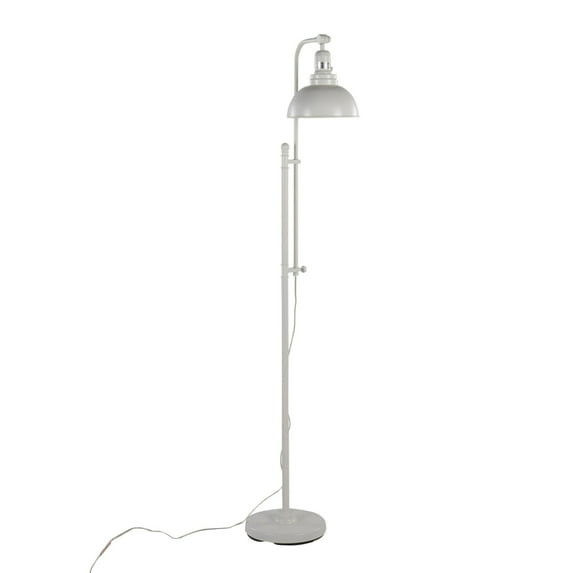 Emery Industrial Floor Lamp in White Metal by LumiSource
