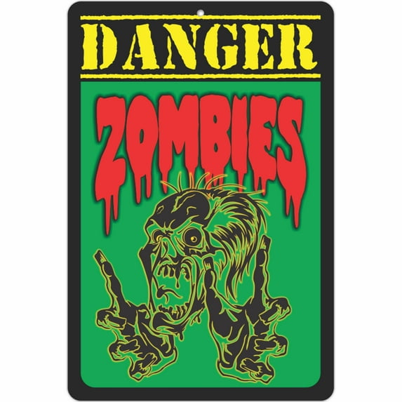 ATX CUSTOM SIGNS Danger Zombie Sign