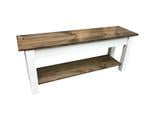 OLMSTED BENCH WITH SHELF-36